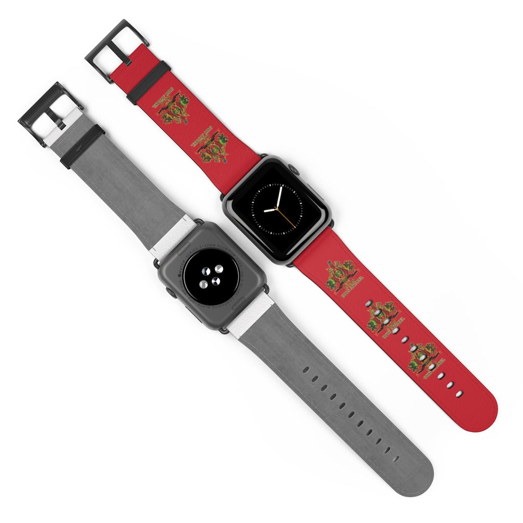 APEP - BYRD OF THE 7SEAS GODS APPAREL - RED - Gods & Goddess Leather Watch Band