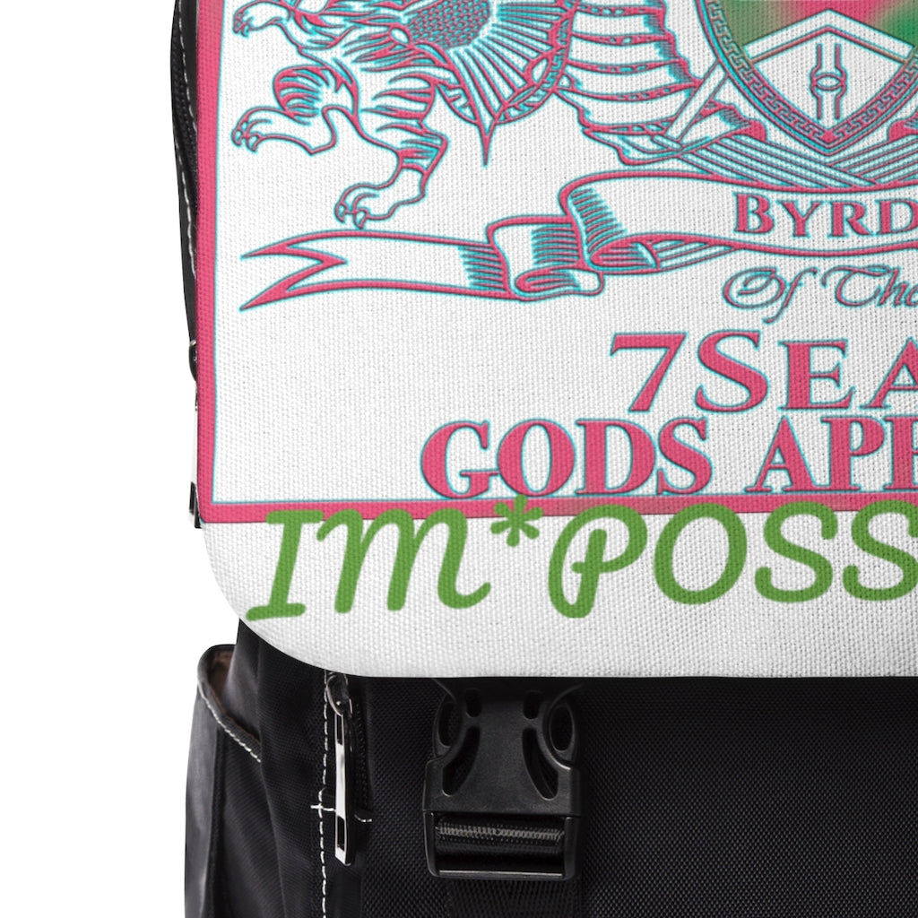 YEMAYA - BYRD OF THE 7SEAS GODS APPAREL - White - Gods & Goddess Unisex Casual Shoulder Backpack