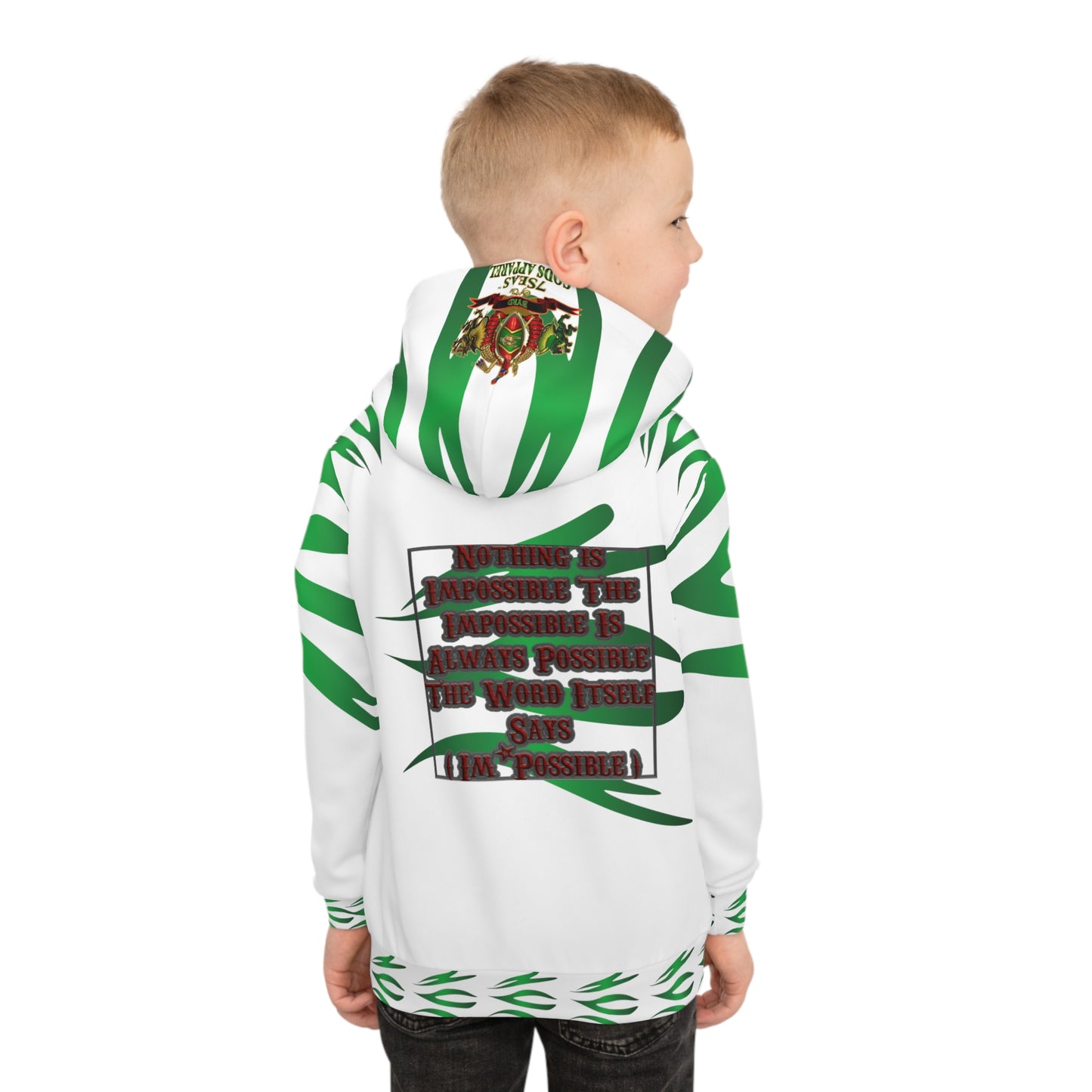 World Is A Jungle - BYRD OF THE 7SEAS GODS APPAREL - TIGER EDITION - ENBYRD - WHITE - Gods/Boys Children's Hoodie