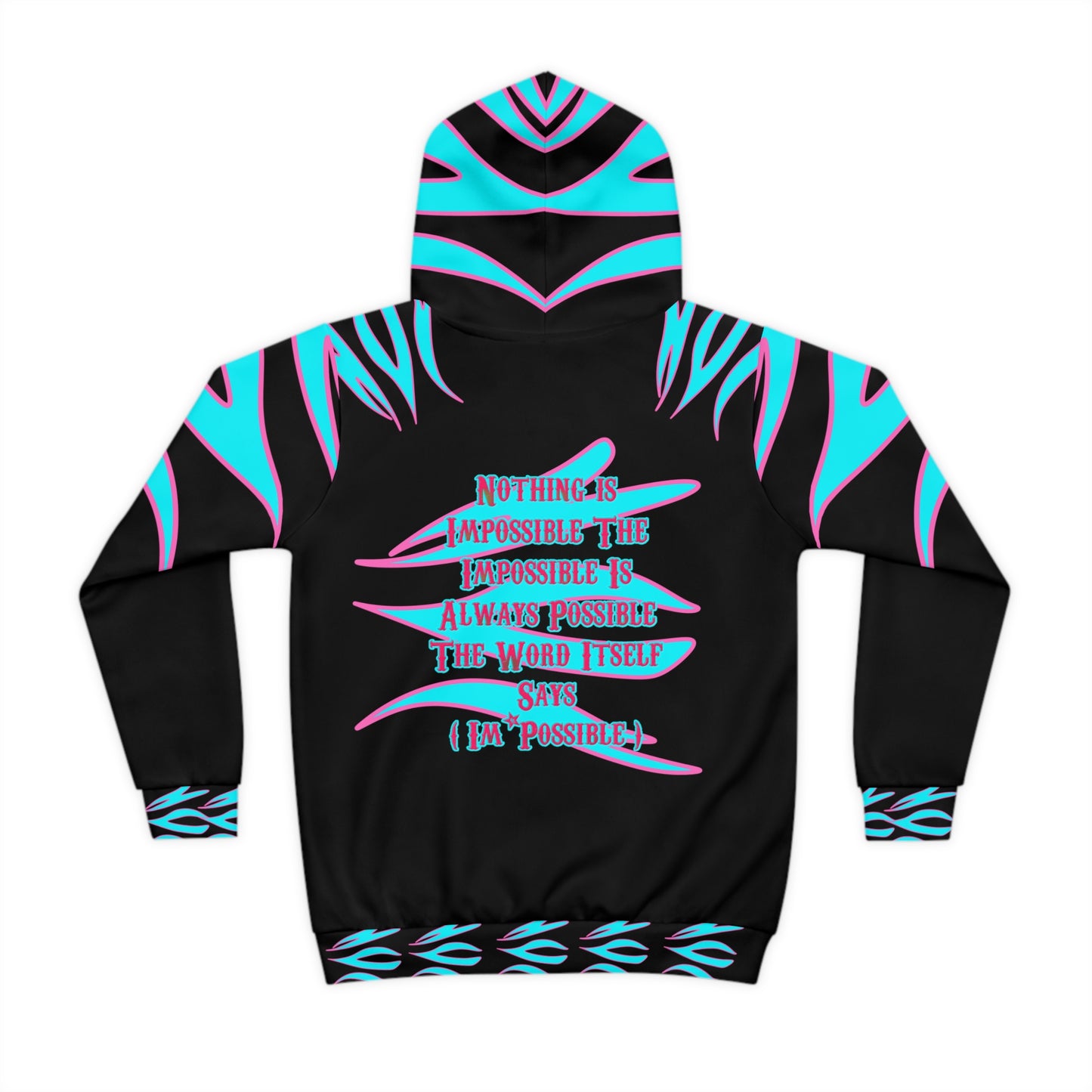 World Is A Jungle - BYRD OF THE 7SEAS GODS APPAREL - TIGER EDITION - YEMAYA - BLACK/BLUE - Goddess/Girls Children's Hoodie