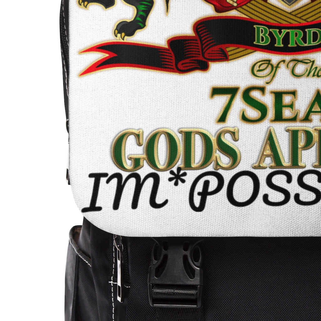 APEP - Byrd Of The 7Seas Gods Apparel - White - Gods & Goddess Unisex Casual Shoulder Backpack