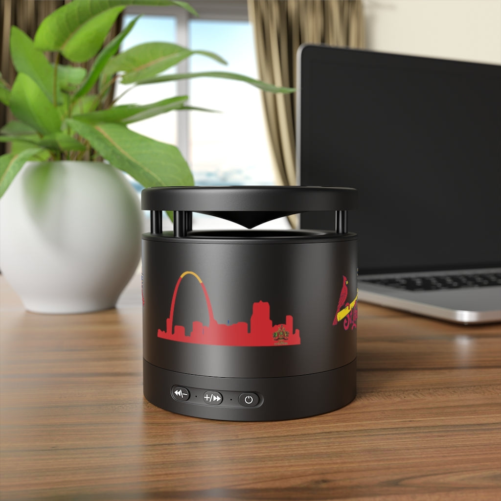 Byrd Of The 7Seas Gods Apparel - St. Louis Cardinals & Blues Metal Bluetooth Speaker and Wireless Charging Pad