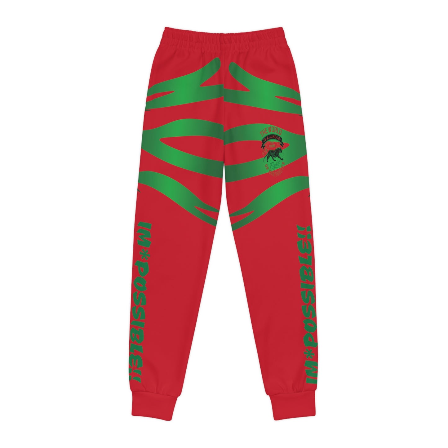 World Is A Jungle - BYRD OF THE 7SEAS GODS APPAREL - TIGER EDITION - ENBYRD - RED - Gods/Boys Youth Joggers