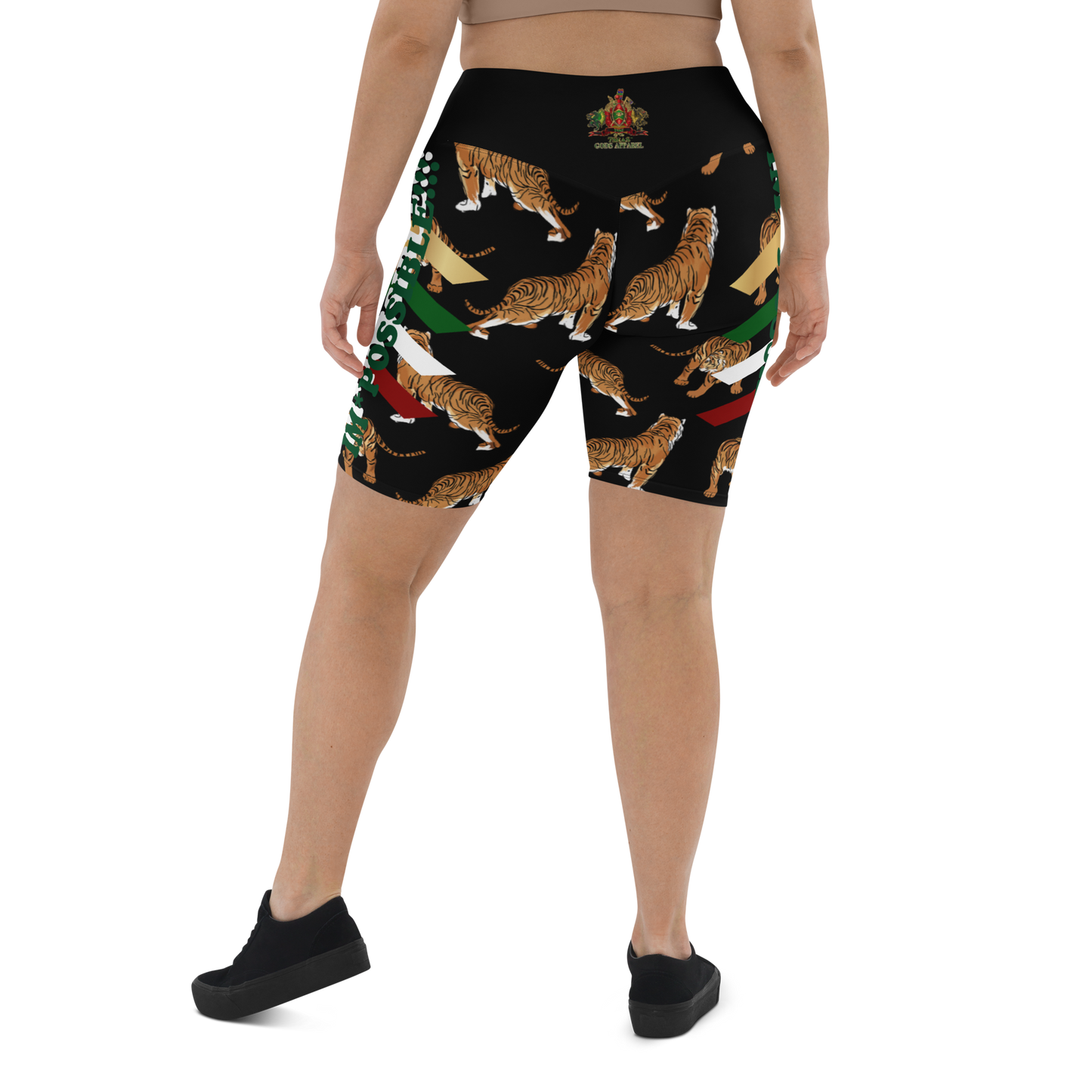 APEP - BYRD OF THE 7SEAS GODS APPAREL - Black - Tiger Edition - Goddess/Women Plus Size Biker Shorts