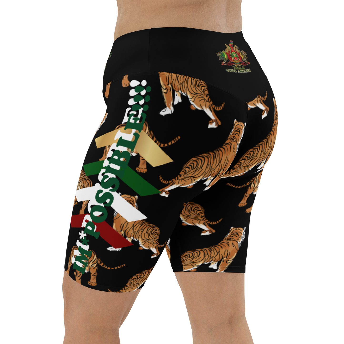 APEP - BYRD OF THE 7SEAS GODS APPAREL - Black - Tiger Edition - Goddess/Women Plus Size Biker Shorts