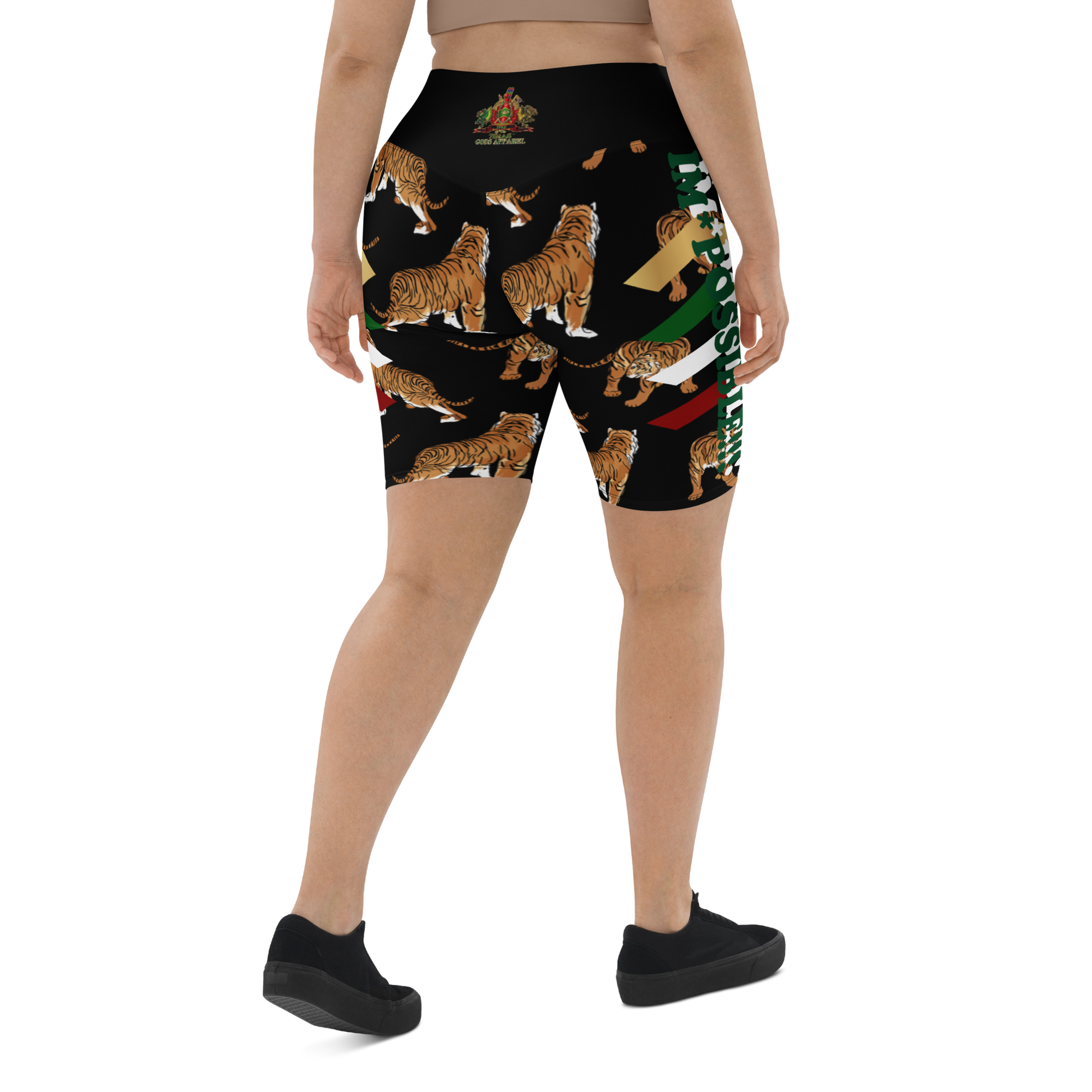 APEP - BYRD OF THE 7SEAS GODS APPAREL - Black - Tiger Edition - Goddess/Women Plus Size Biker Shorts