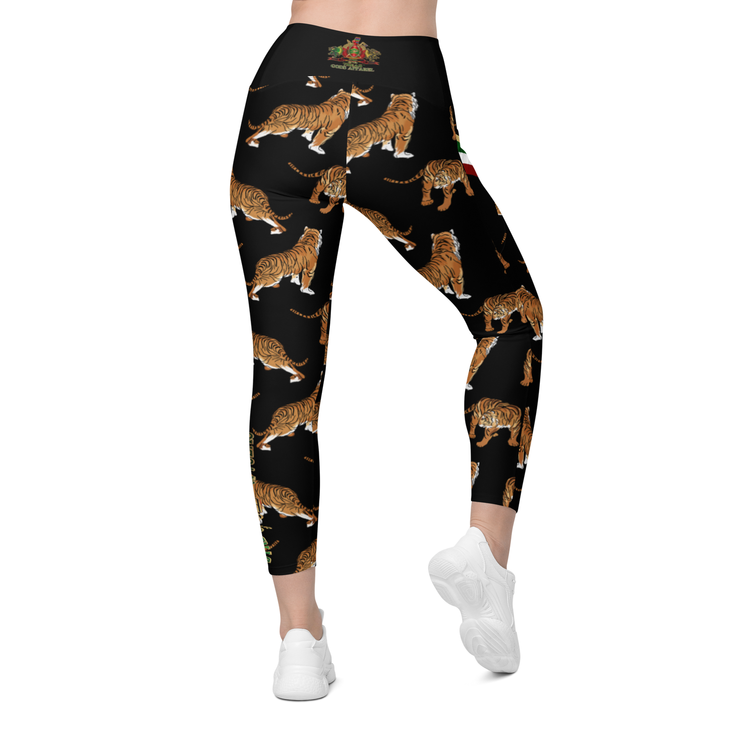 APEP - BYRD OF THE 7SEAS GODS APPAREL - Tiger Edition - Goddess/Women Crossover leggings with pockets