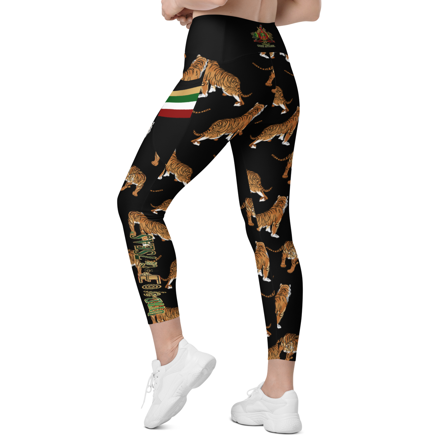 APEP - BYRD OF THE 7SEAS GODS APPAREL - Tiger Edition - Goddess/Women Crossover leggings with pockets