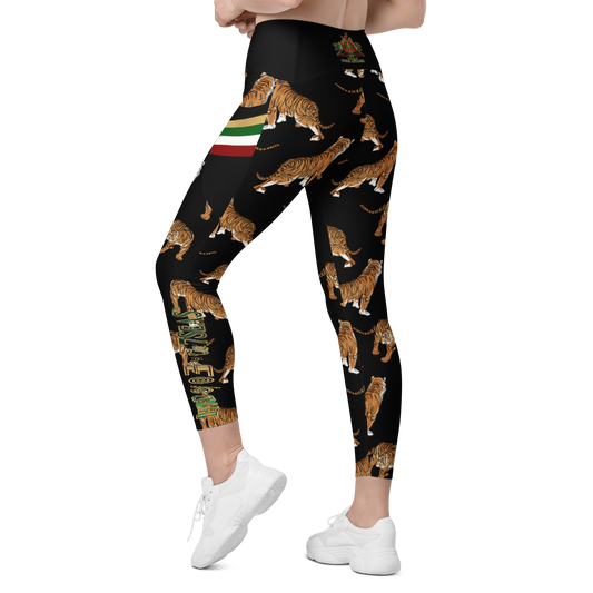 APEP - BYRD OF THE 7SEAS GODS APPAREL - Tiger Edition - Goddess/Women Crossover leggings with pockets