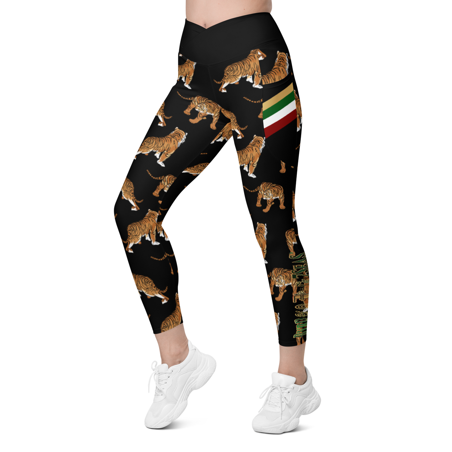 APEP - BYRD OF THE 7SEAS GODS APPAREL - Tiger Edition - Goddess/Women Crossover leggings with pockets