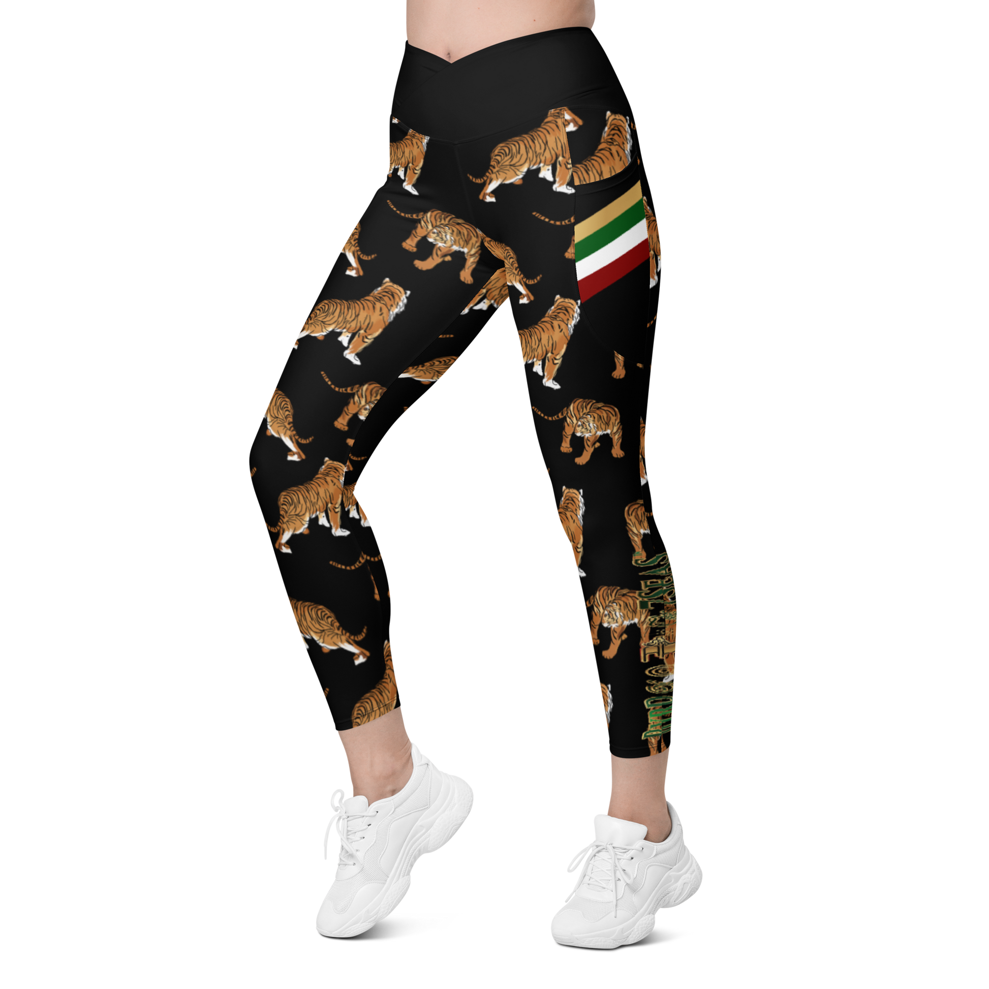 APEP - BYRD OF THE 7SEAS GODS APPAREL - Tiger Edition - Goddess/Women Crossover leggings with pockets