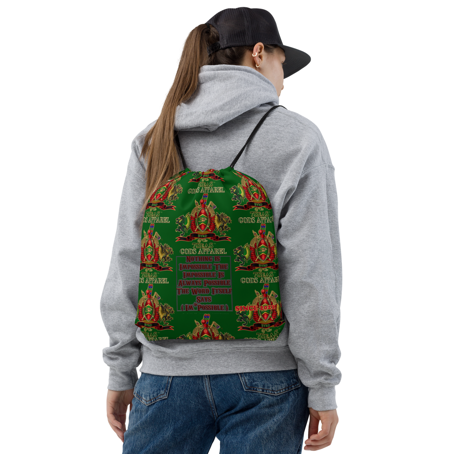 APEP - BYRD OF THE 7SEAS GODS APPAREL - Green - S2 - Gods & Goddess Drawstring bag