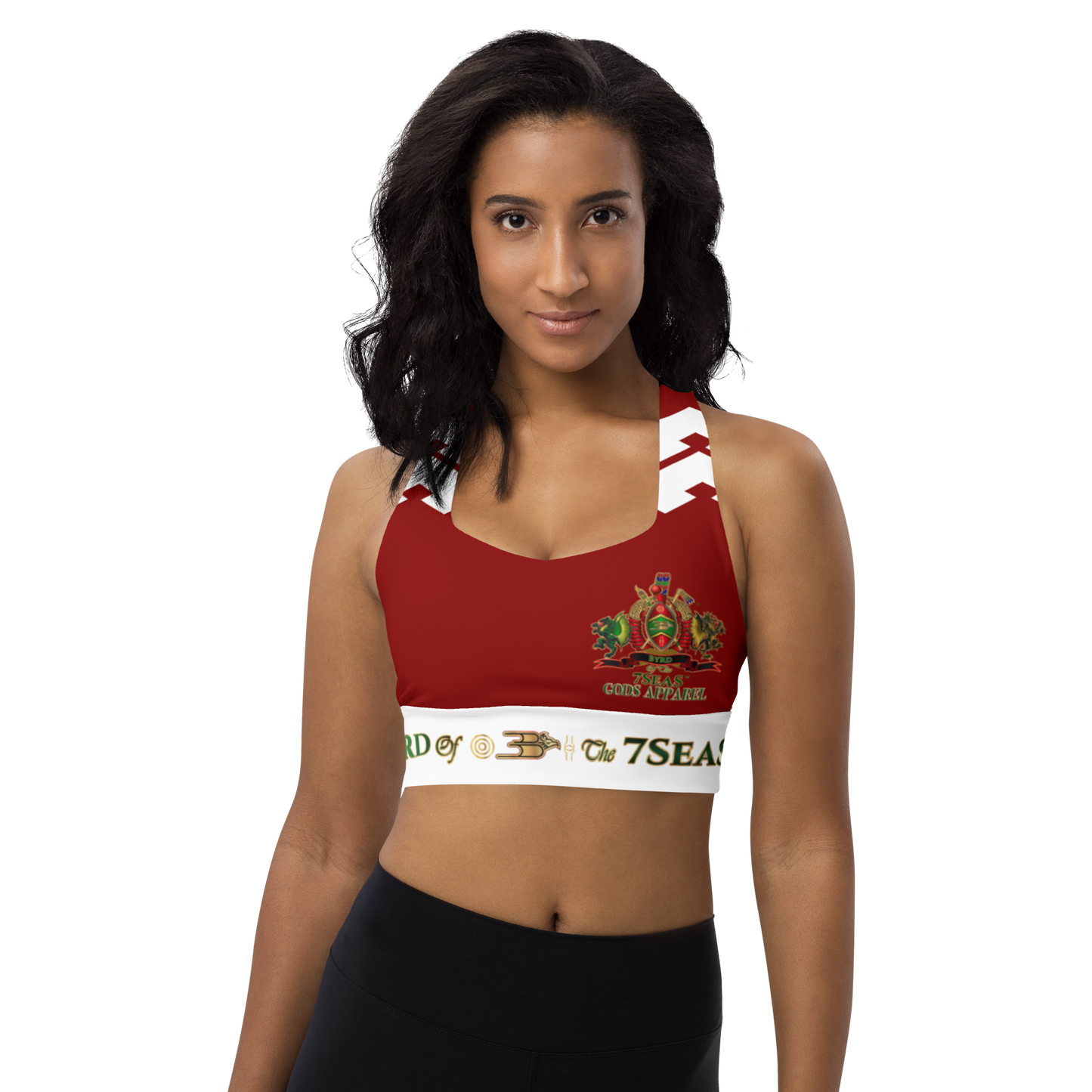 APEP - BYRD OF THE 7SEAS GODS APPAREL - RED - Goddess/Women Longline sports bra