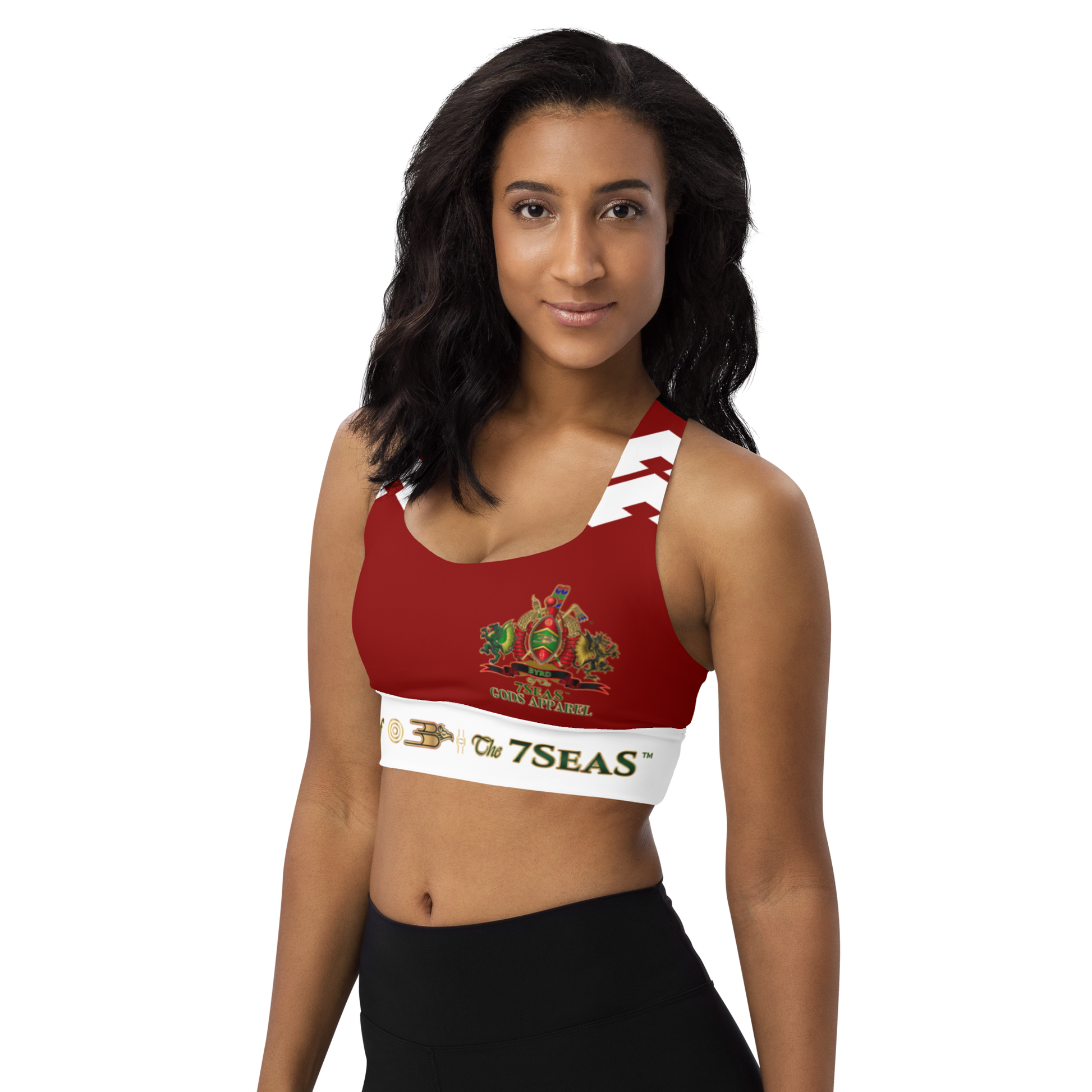 APEP - BYRD OF THE 7SEAS GODS APPAREL - RED - Goddess/Women Longline sports bra