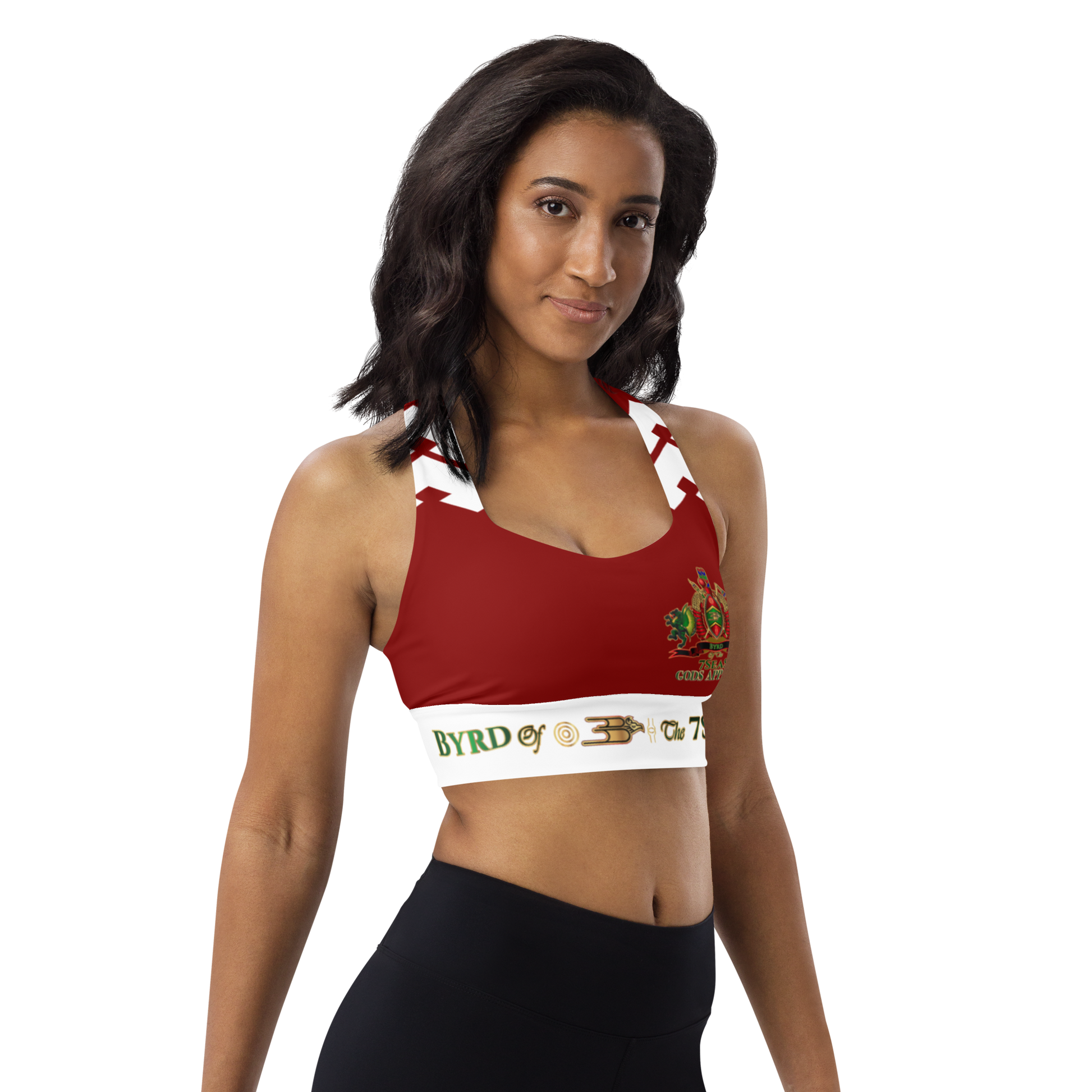 APEP - BYRD OF THE 7SEAS GODS APPAREL - RED - Goddess/Women Longline sports bra