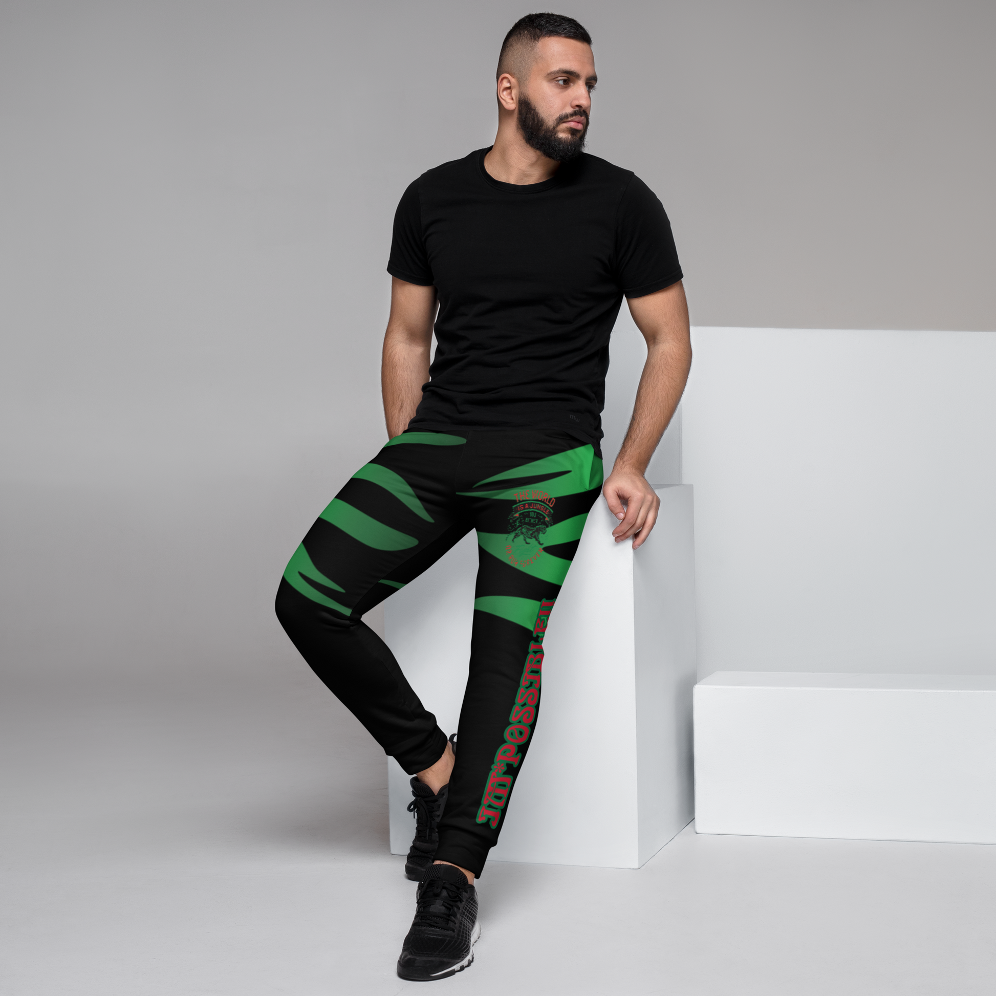 World Is A Jungle - BYRD OF THE 7SEAS GODS APPAREL - TIGER EDITION - ENBYRD - BLACK - Gods/Mens Joggers