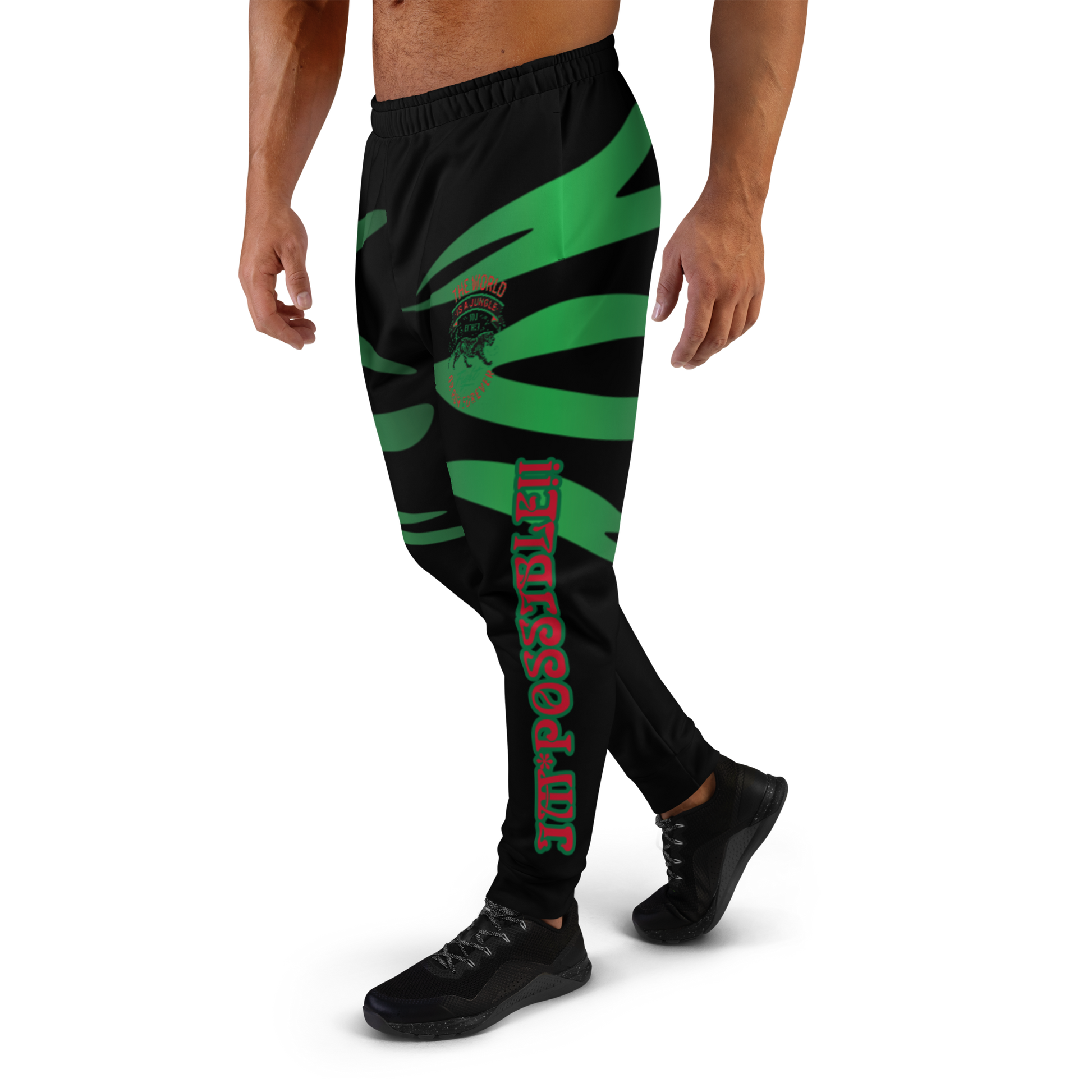 World Is A Jungle - BYRD OF THE 7SEAS GODS APPAREL - TIGER EDITION - ENBYRD - BLACK - Gods/Mens Joggers