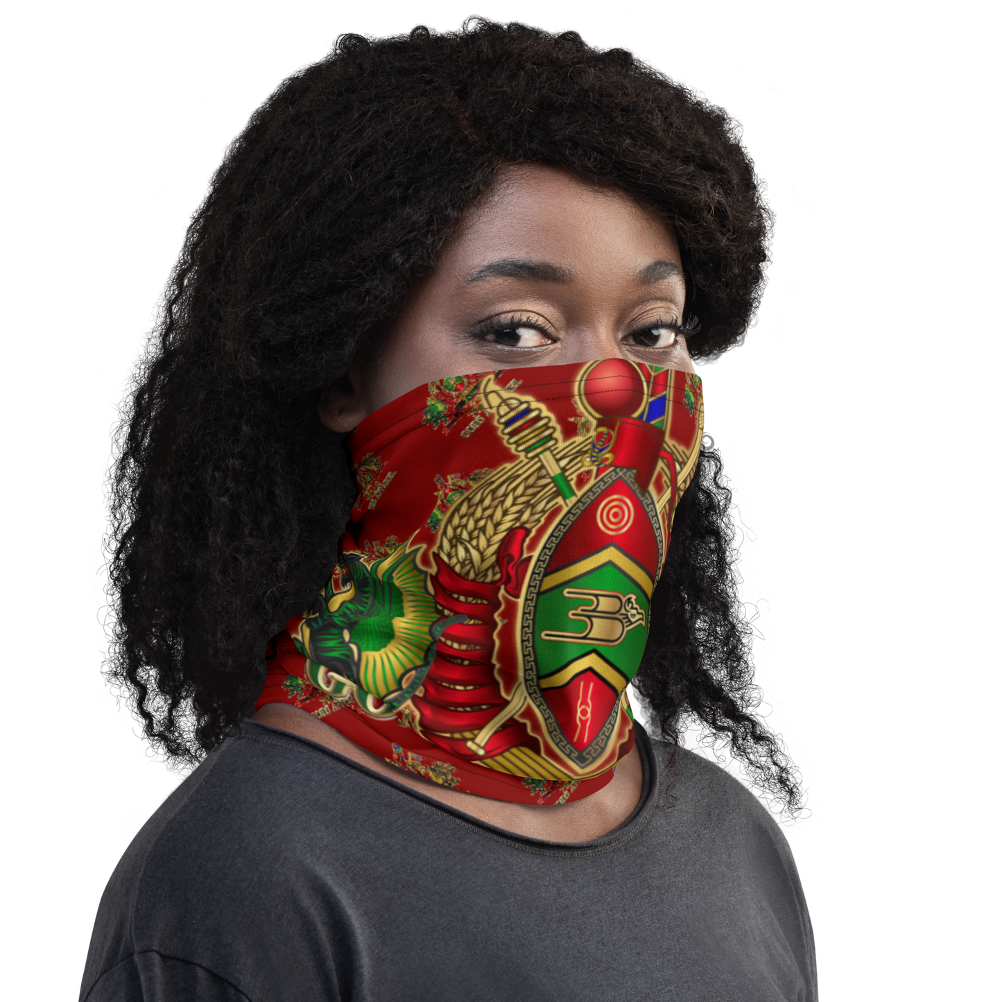 APEP - BYRD OF THE 7SEAS GODS APPAREL - Red - Gods & Goddess Neck Gaiter