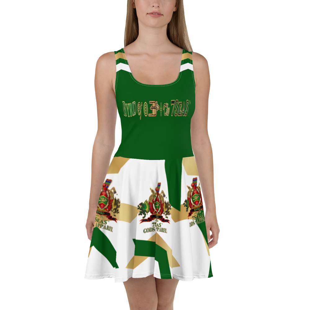 APEP - BYRD OF THE 7SEAS GODS APPAREL - Green - Goddess/Women Skater Dress