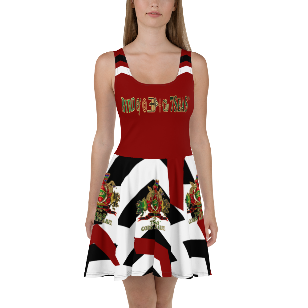 APEP - BYRD OF THE 7SEAS GODS APPAREL - Red - Goddess/Women Skater Dress