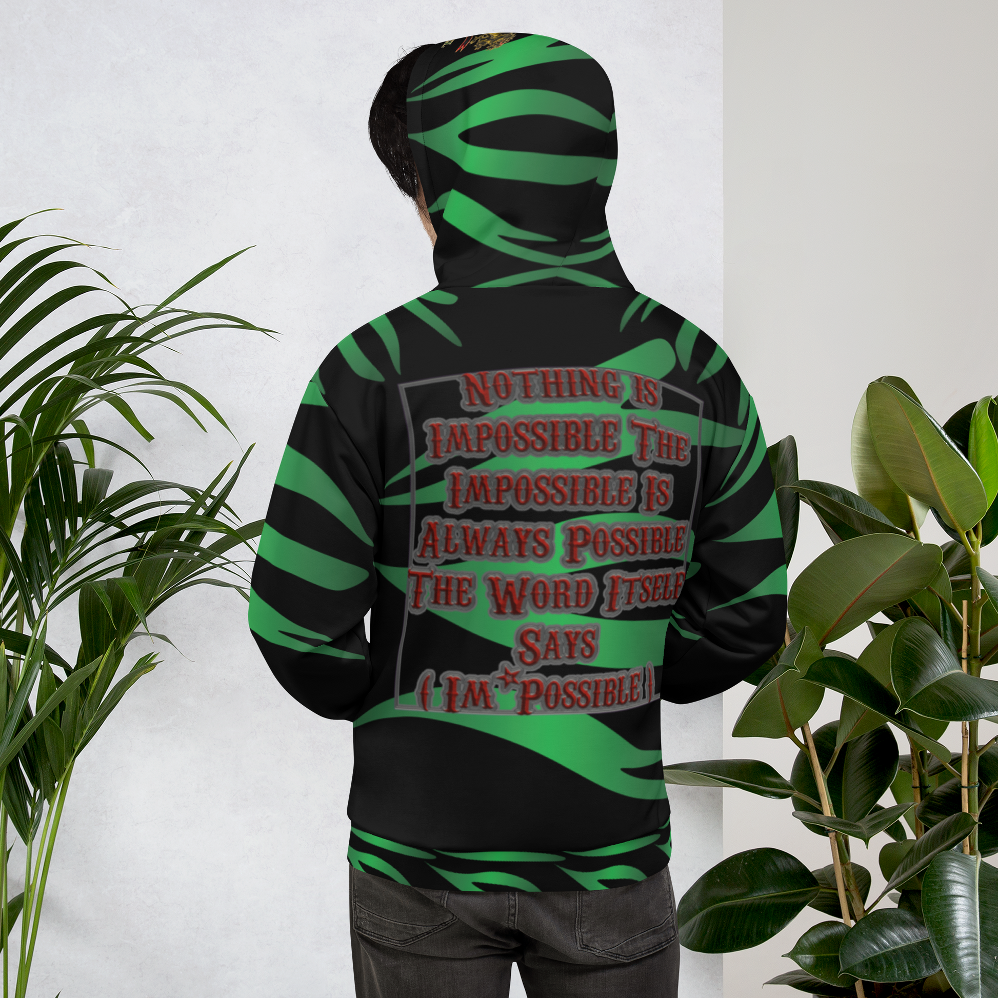 World Is A Jungle - BYRD OF THE 7SEAS GODS APPAREL - TIGER EDITION - ENBYRD - BLACK - Gods/Mens Unisex Hoodie