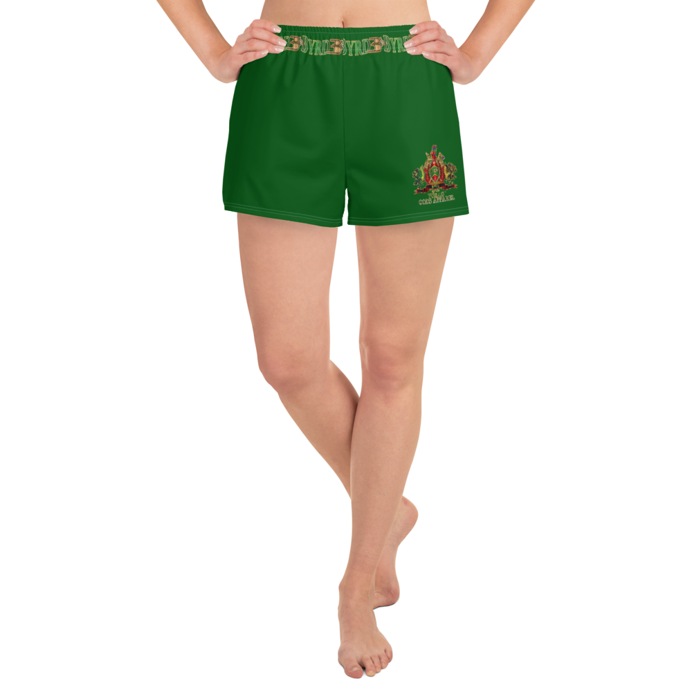 APEP - BYRD OF THE 7SEAS GODS APPAREL - NATURAL GREEN - Goddess/Women Athletic Short Shorts