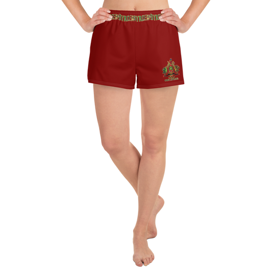 APEP - BYRD OF THE 7SEAS GODS APPAREL - NATURAL RED - Goddess/Women Athletic Short Shorts