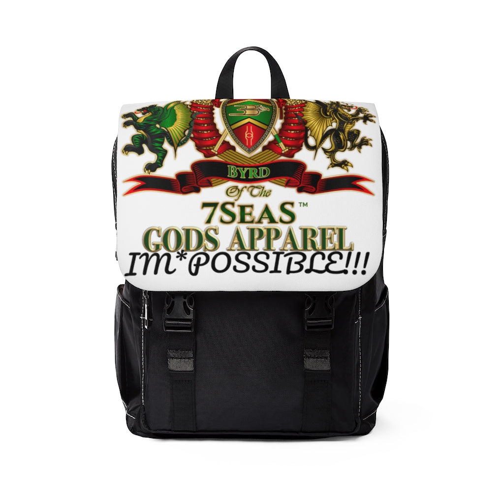 APEP - Byrd Of The 7Seas Gods Apparel - White - Gods & Goddess Unisex Casual Shoulder Backpack