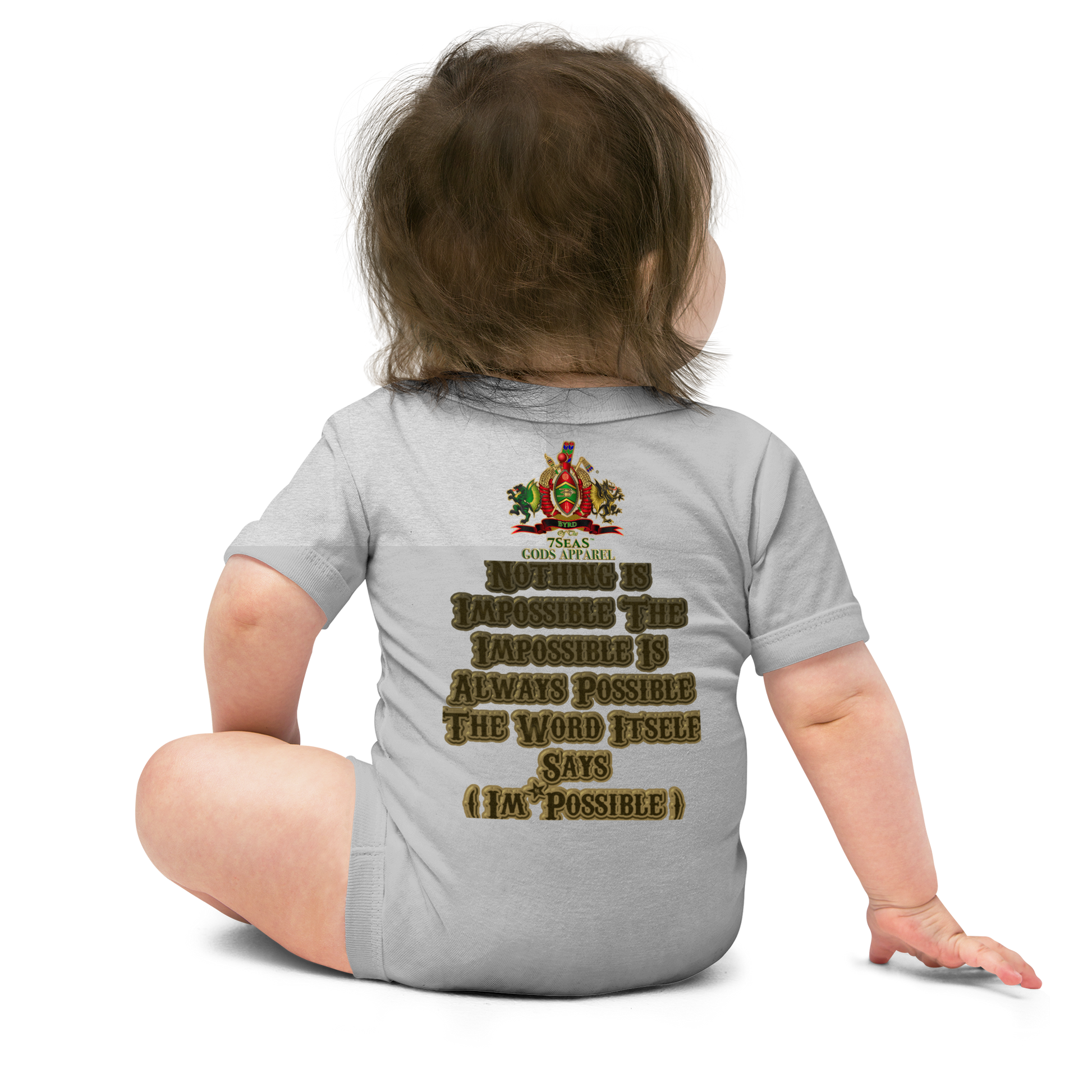 KHNUM - BYRD OF THE 7SEAS GODS APPAREL - BROWN - Baby Gods & Goddess short sleeve one piece