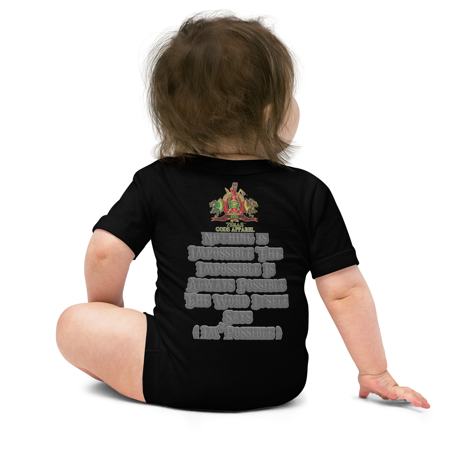 AMUN MIN - Grey - BYRD OF THE 7SEAS GODS APPAREL - Baby Gods&Goddess short sleeve one piece