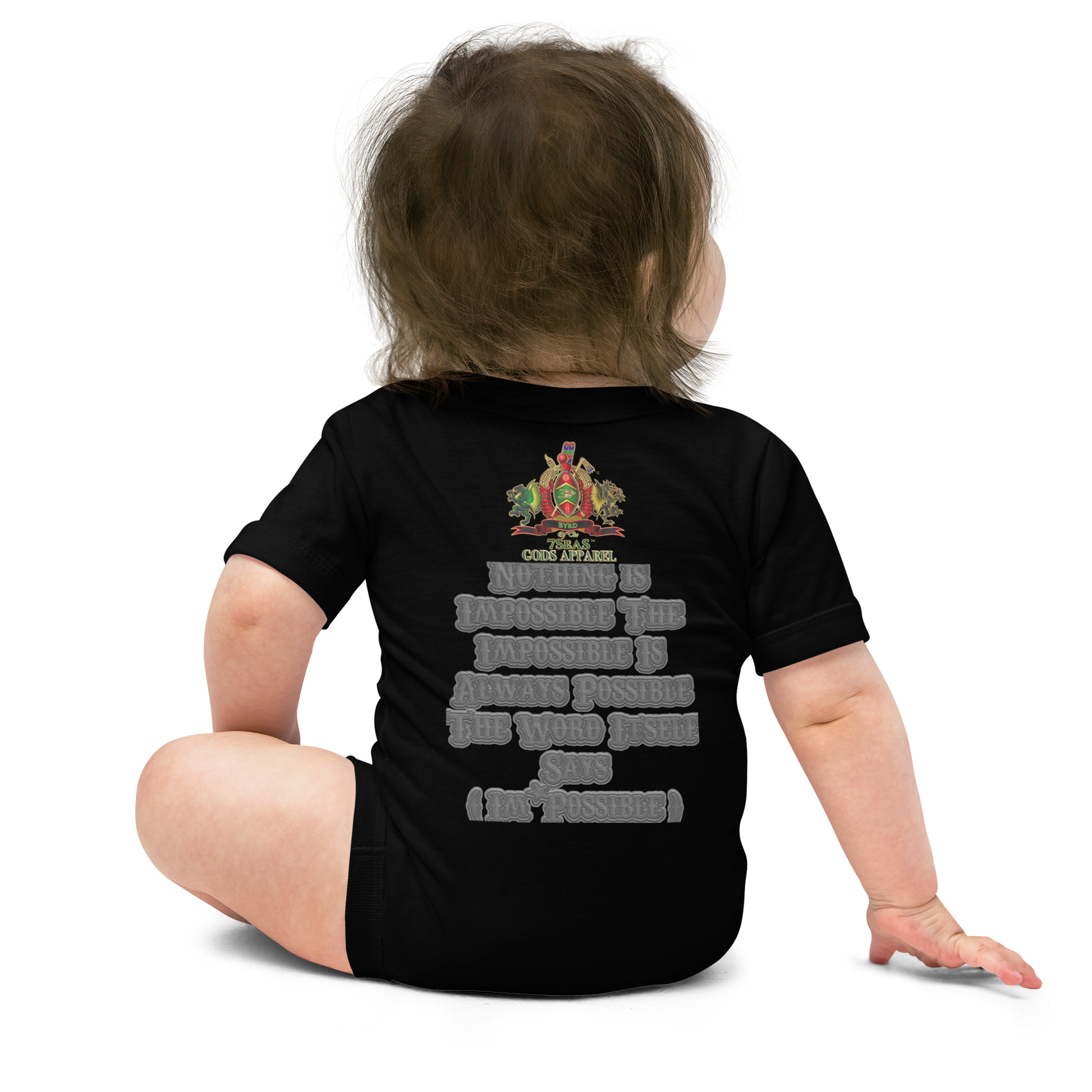 AMUN MIN - Grey - BYRD OF THE 7SEAS GODS APPAREL - Baby Gods&Goddess short sleeve one piece