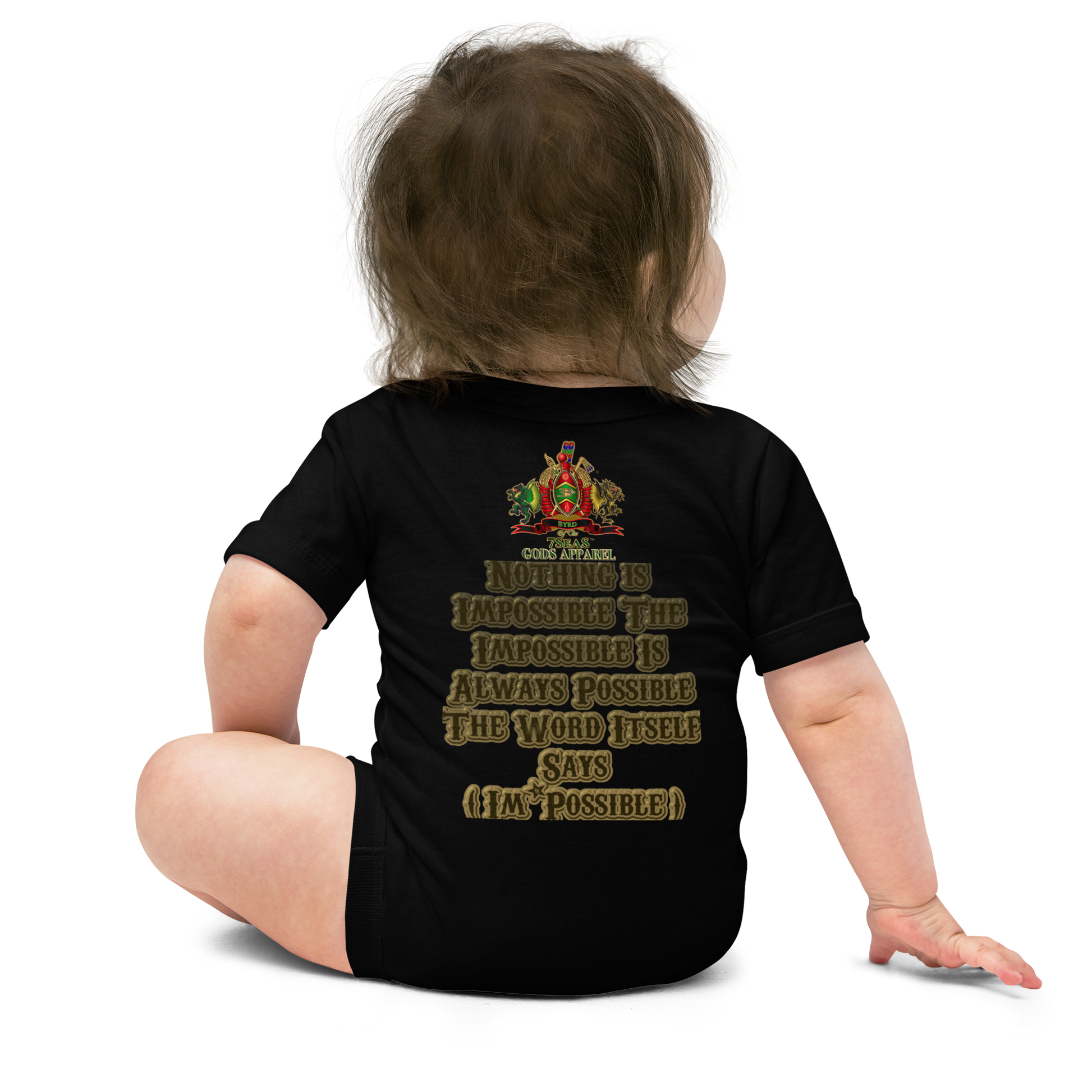 KHNUM - BYRD OF THE 7SEAS GODS APPAREL - BROWN - Baby Gods & Goddess short sleeve one piece