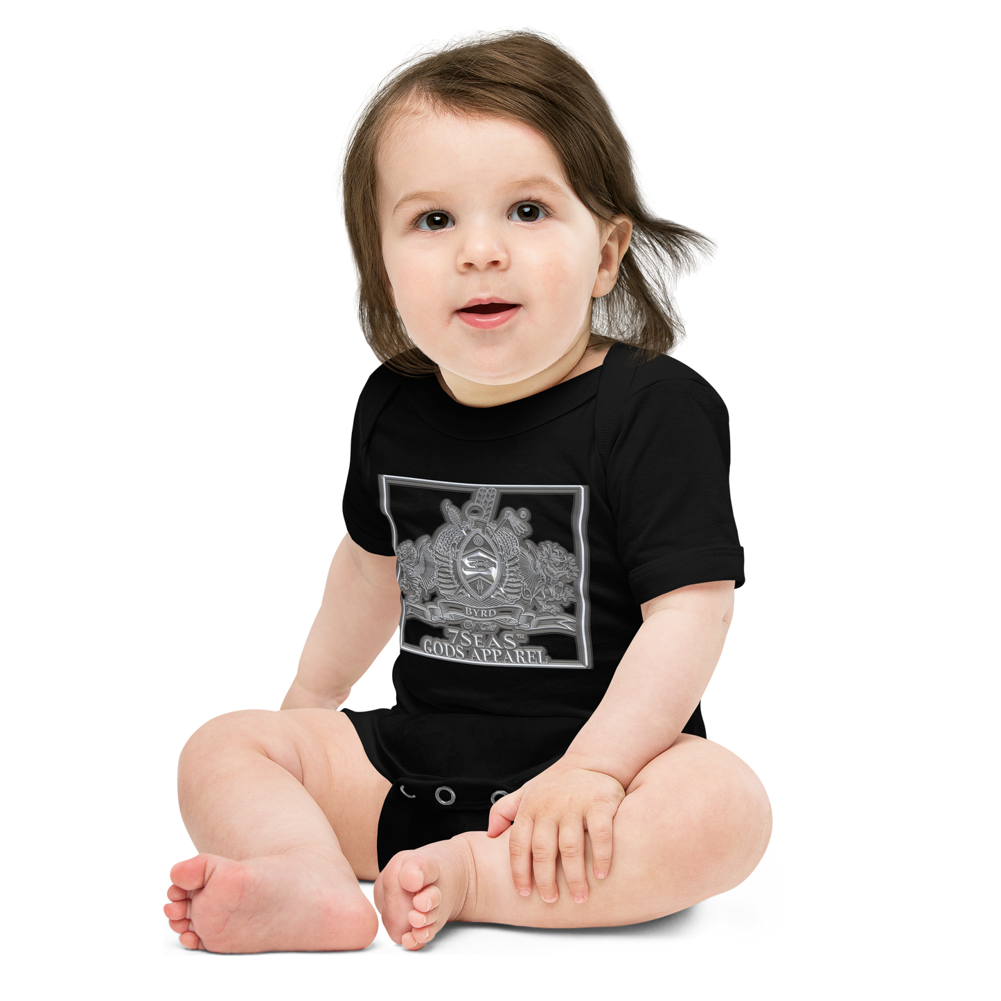 AMUN MIN - Grey - BYRD OF THE 7SEAS GODS APPAREL - Baby Gods&Goddess short sleeve one piece