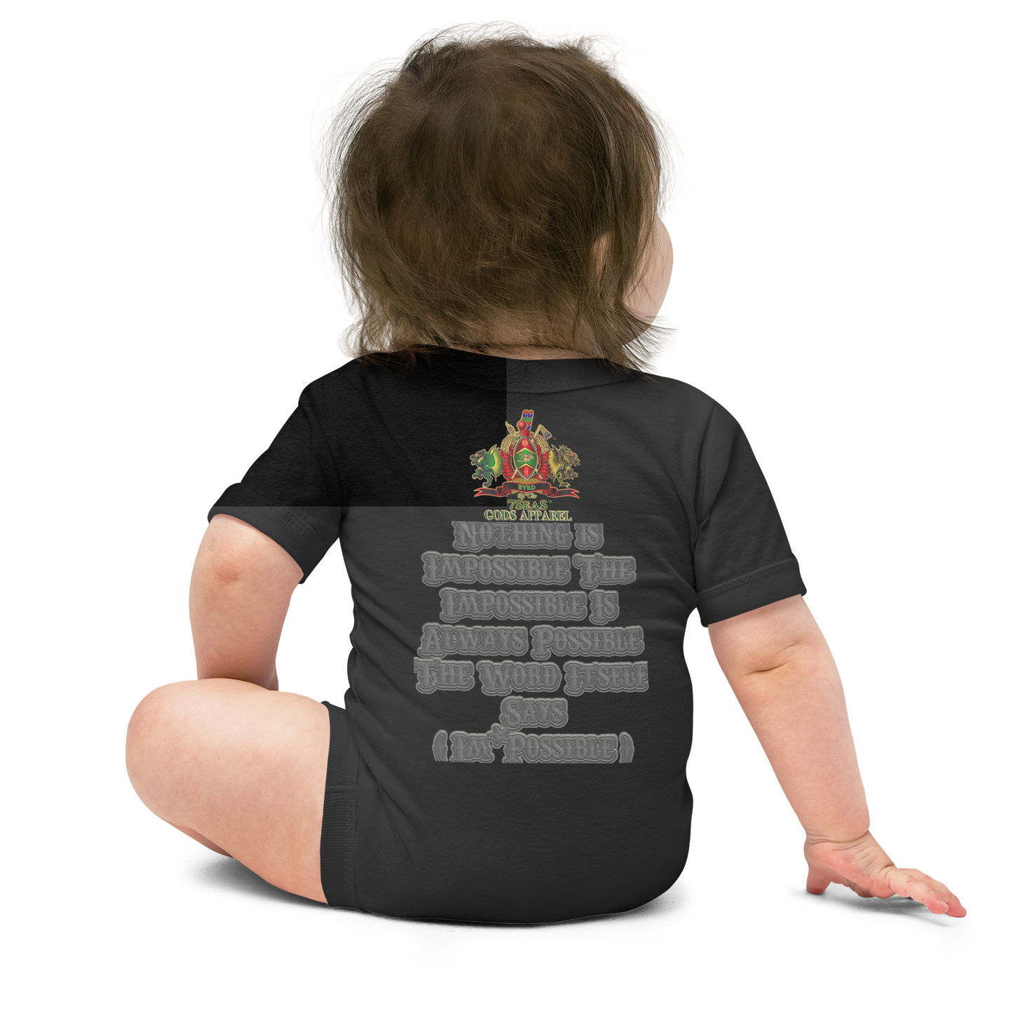 AMUN MIN - Grey - BYRD OF THE 7SEAS GODS APPAREL - Baby Gods&Goddess short sleeve one piece