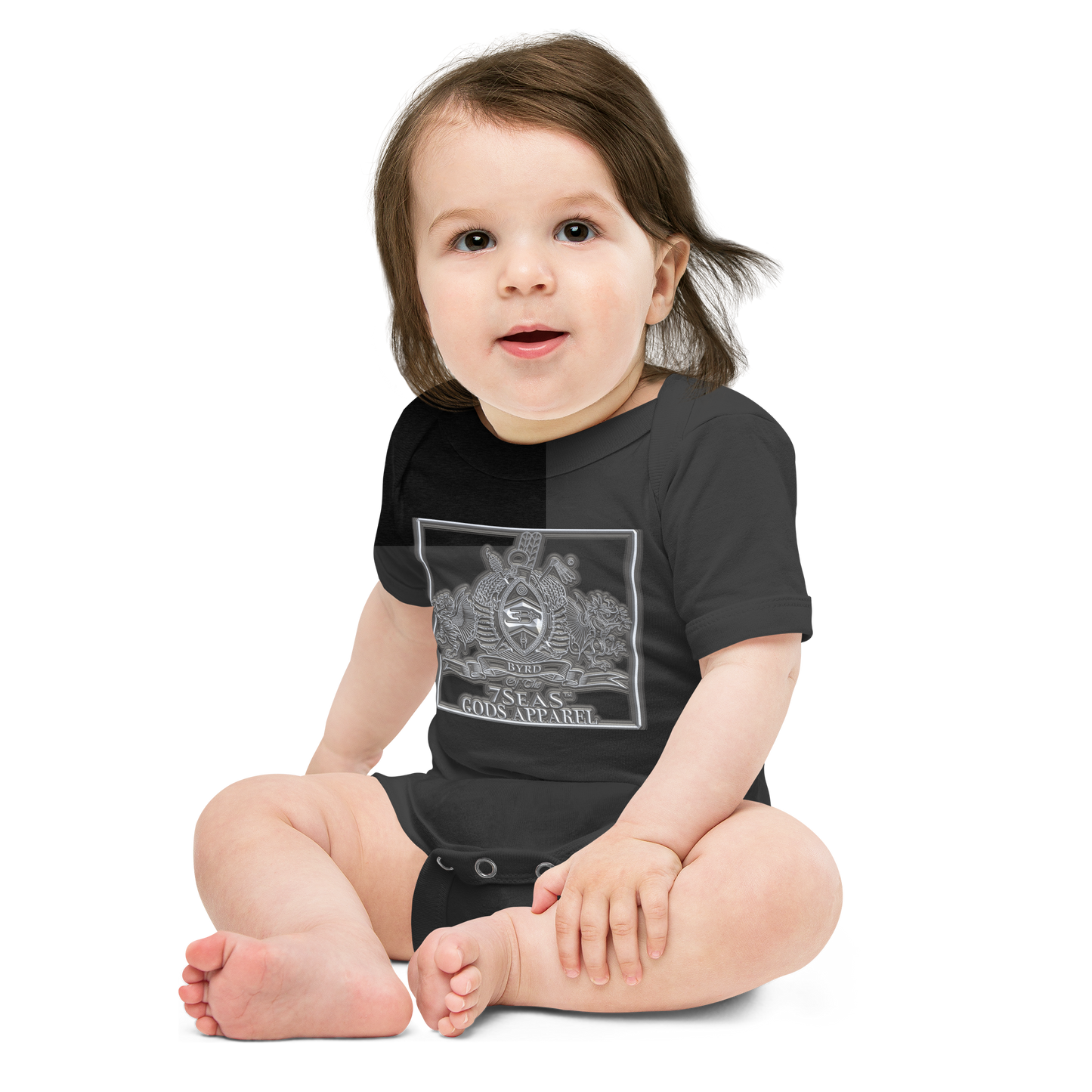 AMUN MIN - Grey - BYRD OF THE 7SEAS GODS APPAREL - Baby Gods&Goddess short sleeve one piece