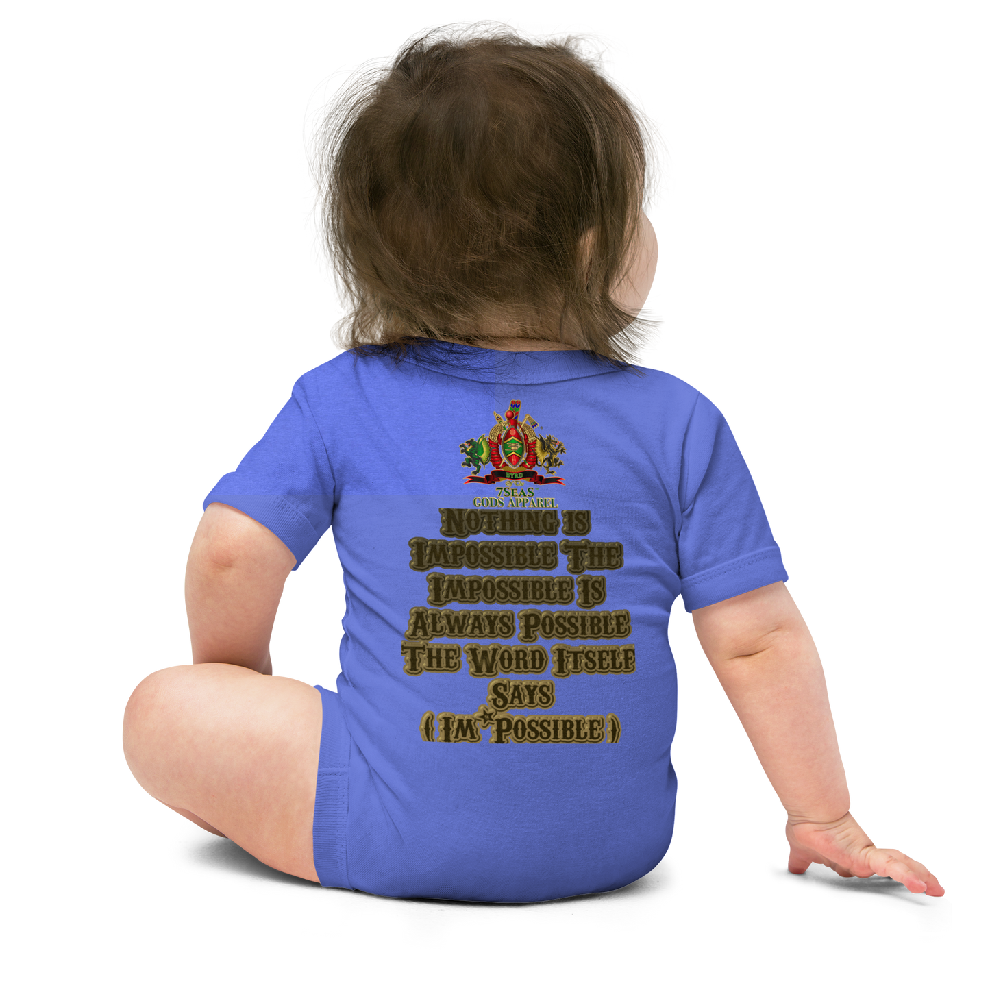 KHNUM - BYRD OF THE 7SEAS GODS APPAREL - BROWN - Baby Gods & Goddess short sleeve one piece