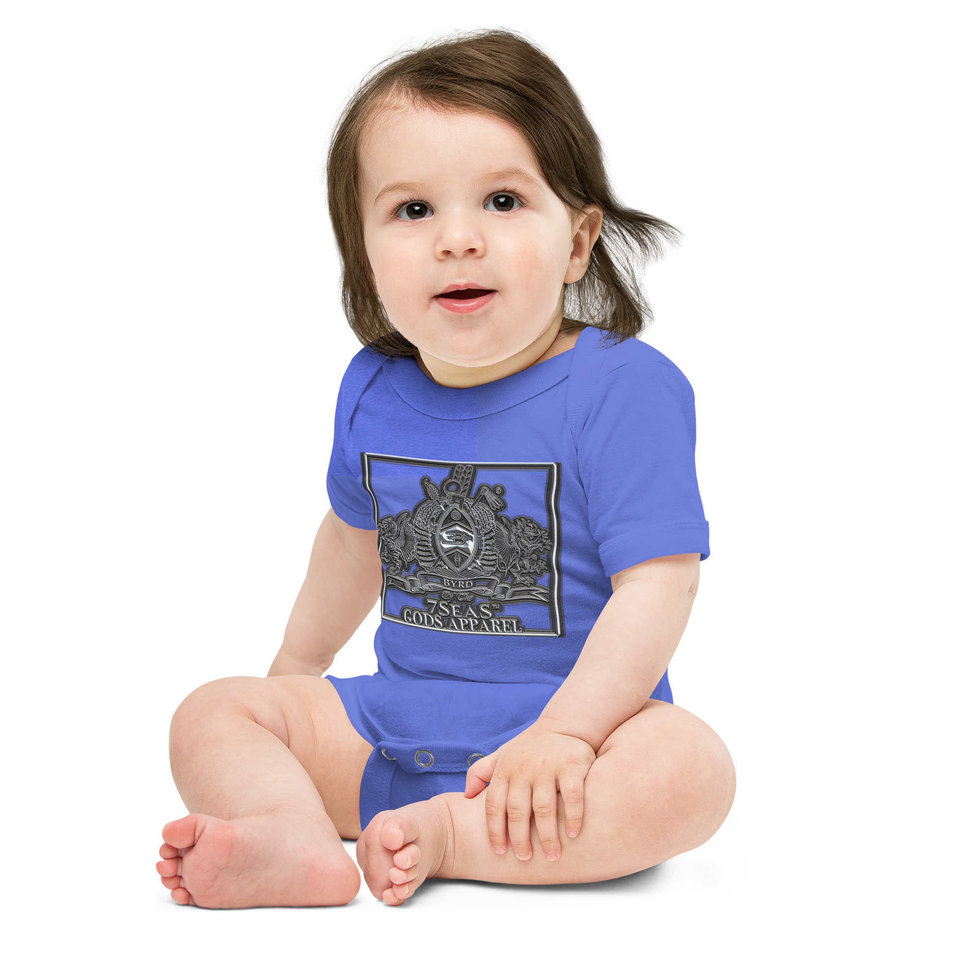 AMUN MIN - Grey - BYRD OF THE 7SEAS GODS APPAREL - Baby Gods&Goddess short sleeve one piece