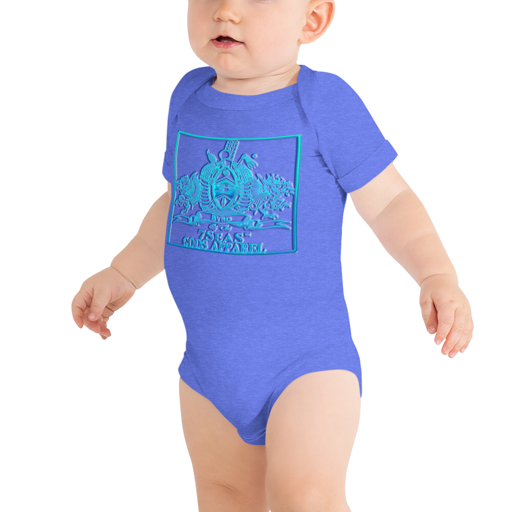 PTAH - BYRD OF THE 7SEAS GODS APPAREL - BLUE - Baby Gods & Goddess short sleeve one piece