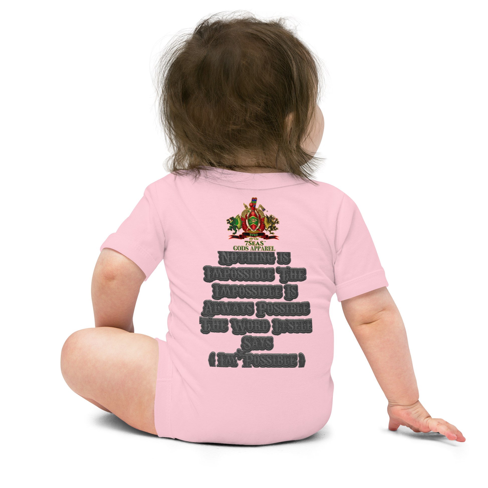 AMUN MIN - Grey - BYRD OF THE 7SEAS GODS APPAREL - Baby Gods&Goddess short sleeve one piece