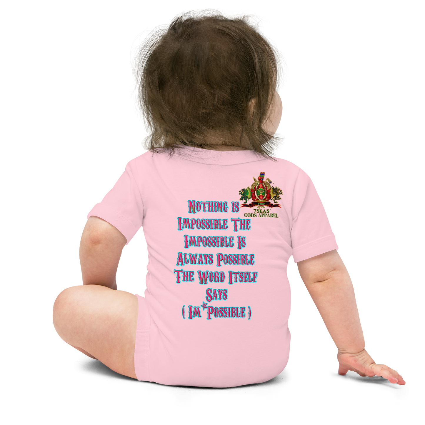 YEMAYA - BYRD OF THE 7SEAS GODS APPAREL - BLUE/PINK - Baby Gods & Goddess short sleeve one piece