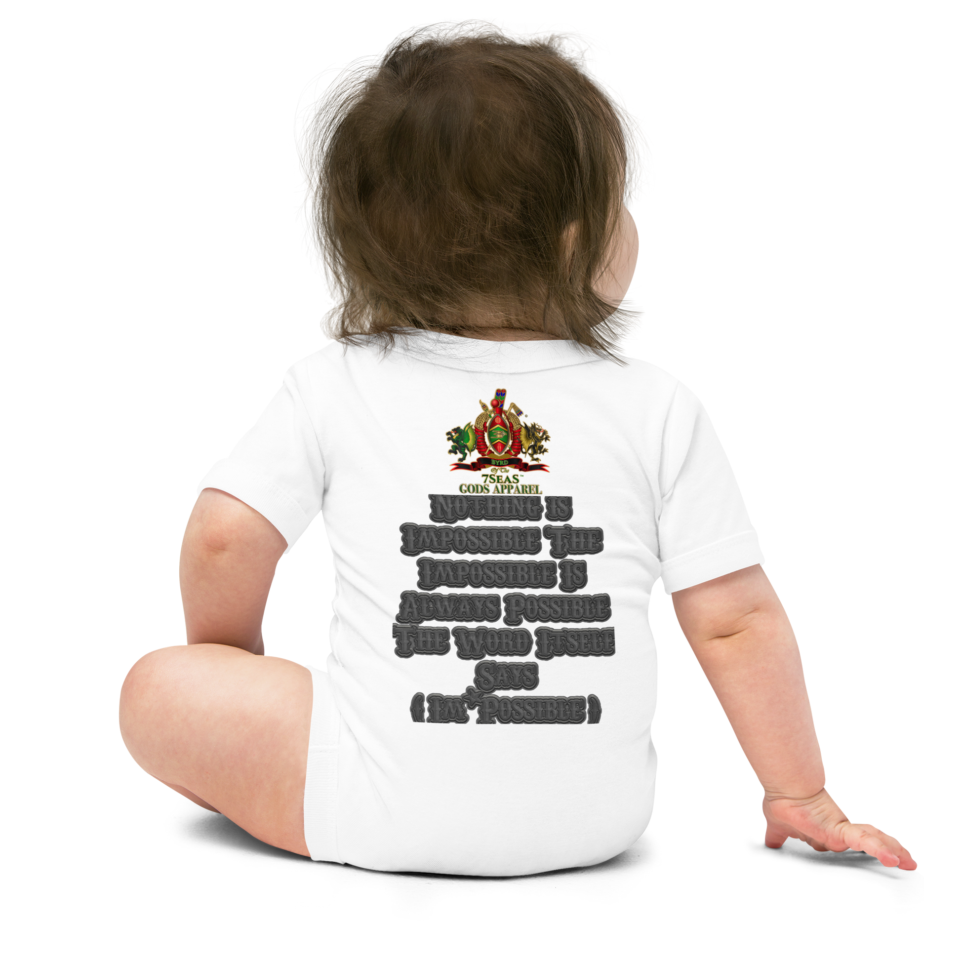 AMUN MIN - Grey - BYRD OF THE 7SEAS GODS APPAREL - Baby Gods&Goddess short sleeve one piece