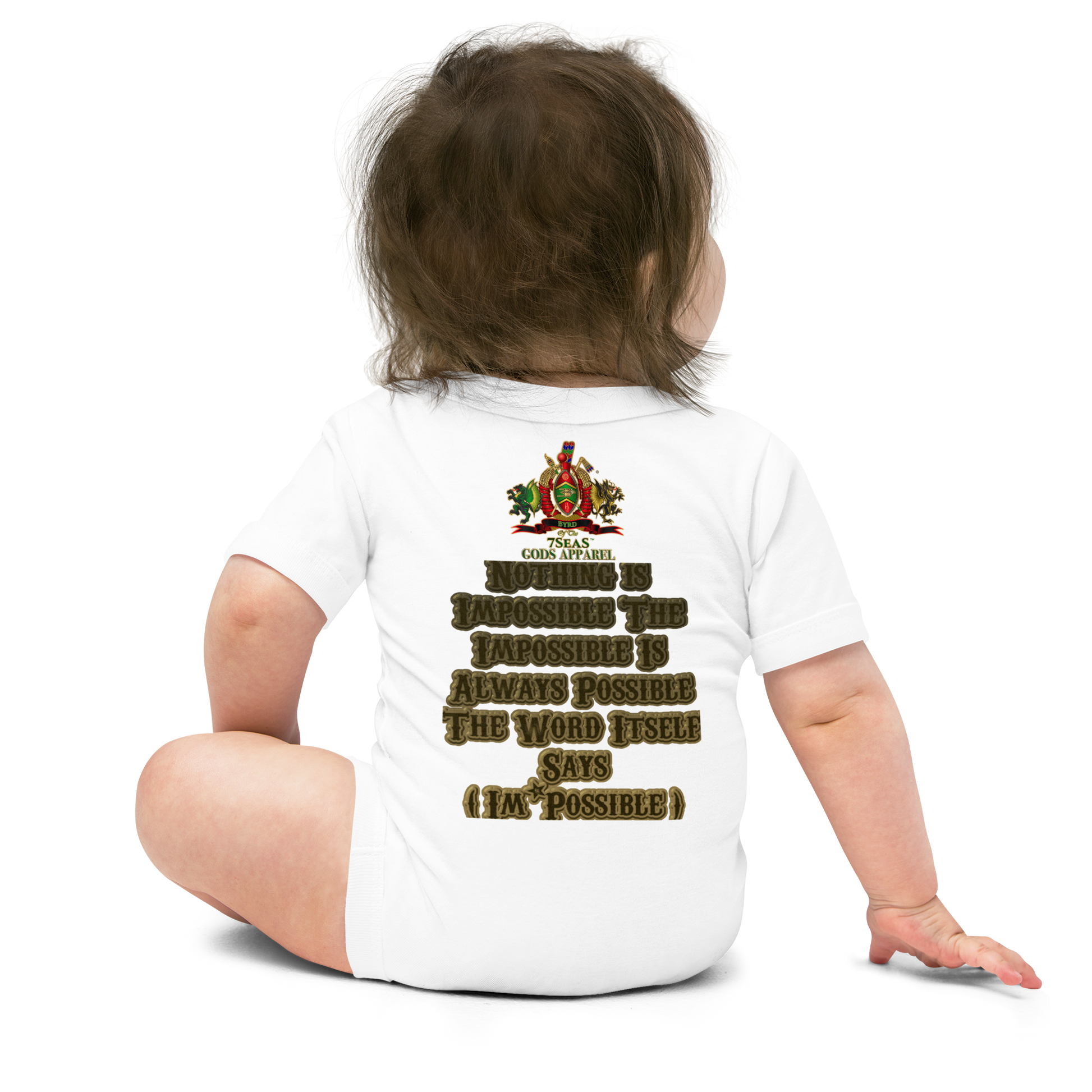 KHNUM - BYRD OF THE 7SEAS GODS APPAREL - BROWN - Baby Gods & Goddess short sleeve one piece