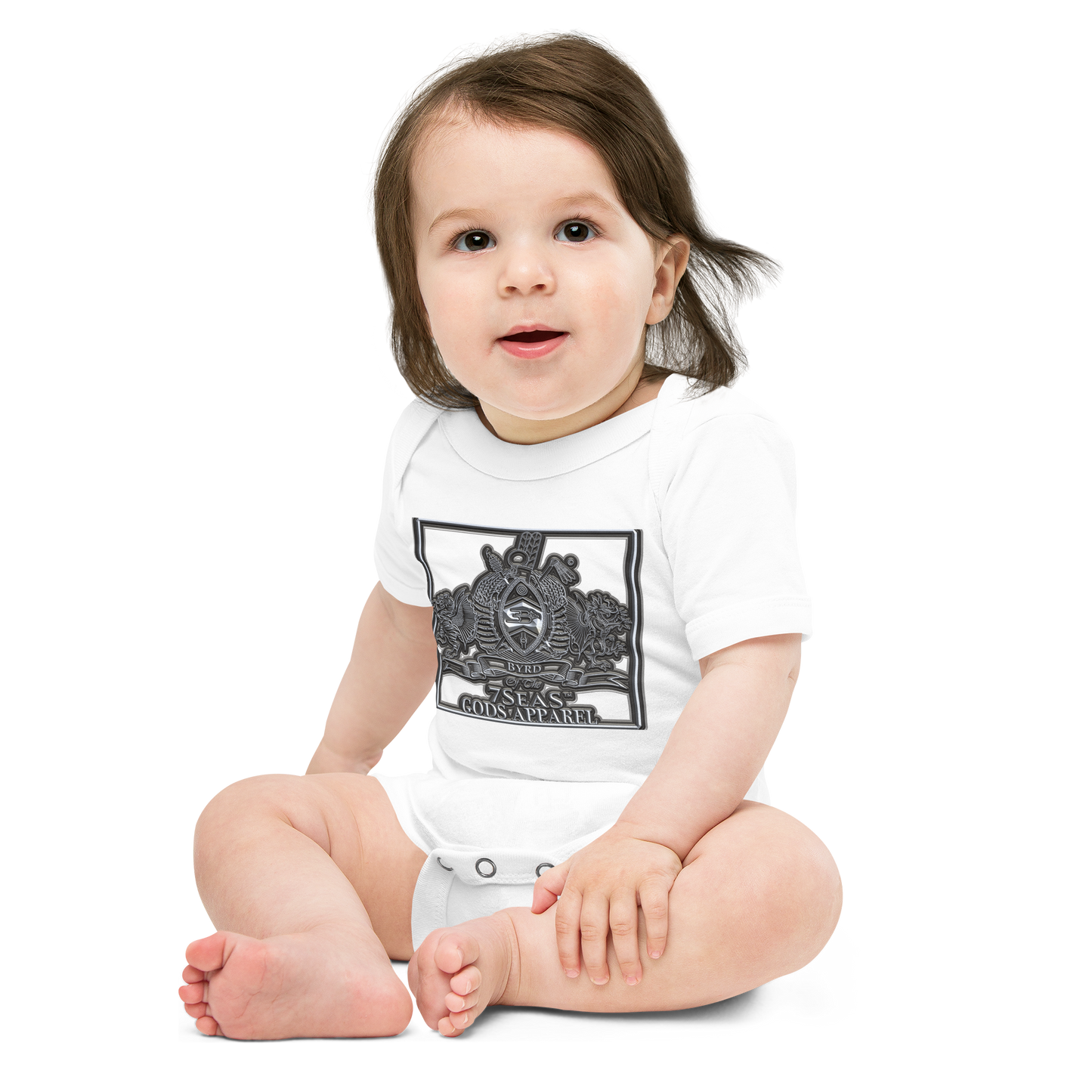 AMUN MIN - Grey - BYRD OF THE 7SEAS GODS APPAREL - Baby Gods&Goddess short sleeve one piece