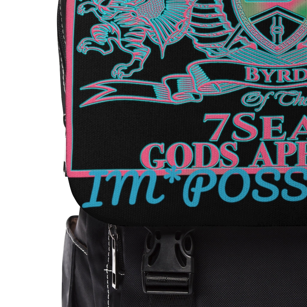 YEMAYA - BYRD OF THE 7SEAS GODS APPAREL - Black - Gods & Goddess Unisex Casual Shoulder Backpack