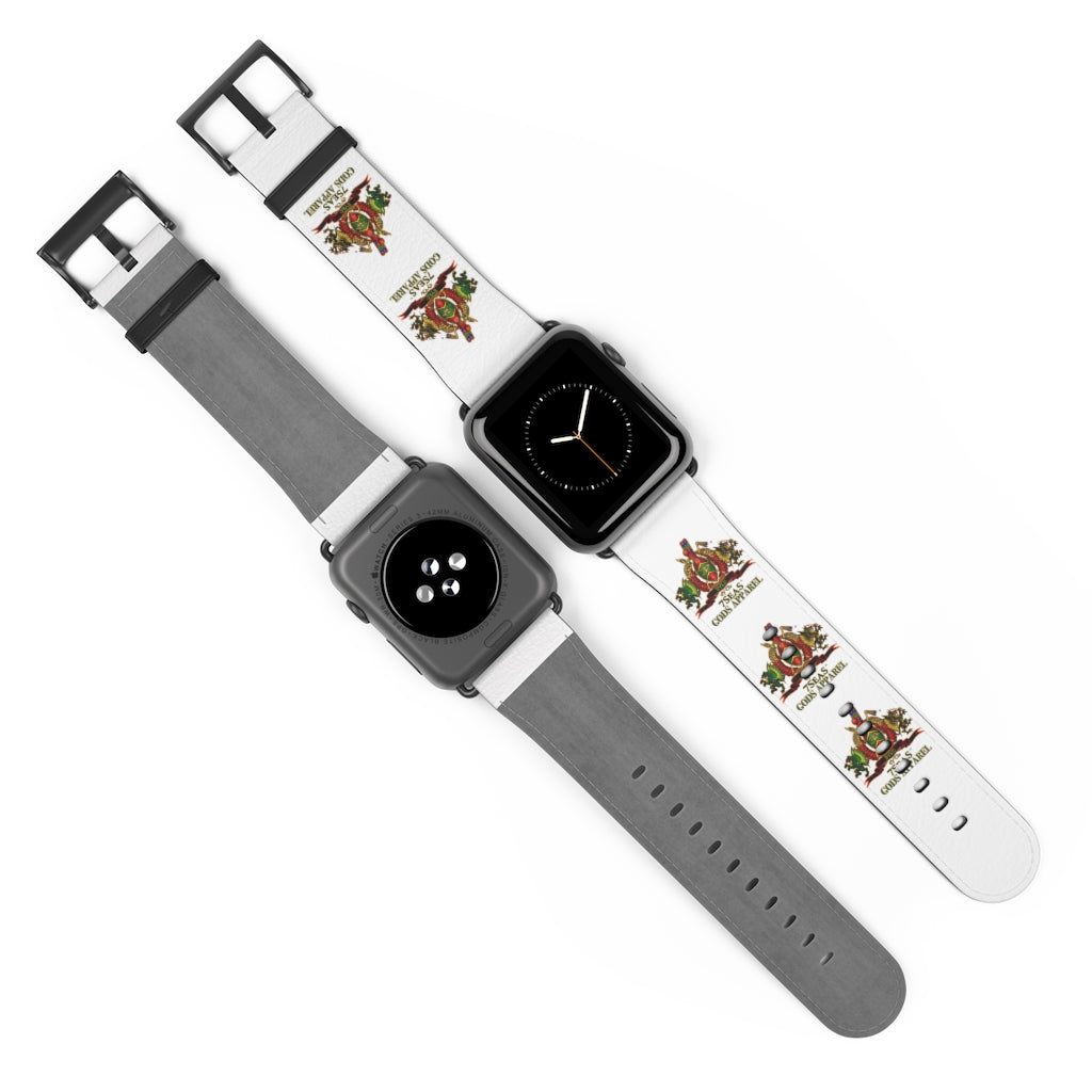 APEP - BYRD OF THE 7SEAS GODS APPAREL - White - Gods & Goddess Leather Watch Band