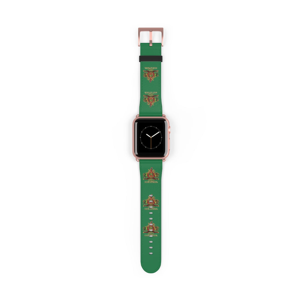 APEP - BYRD OF THE 7SEAS GODS APPAREL - Green - Gods/Goddess Leather Watch Band