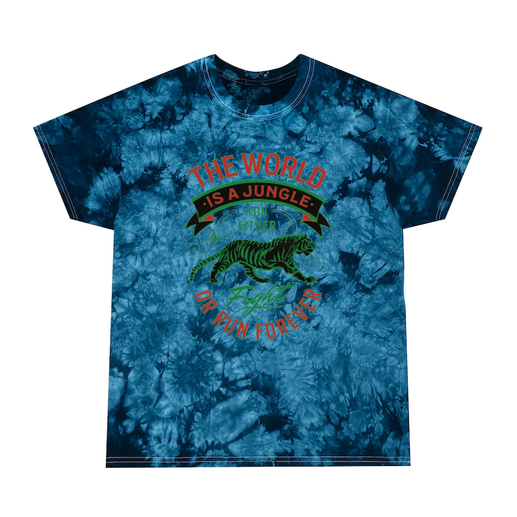 World Is A Jungle - BYRD OF THE 7SEAS GODS APPAREL - TIGER EDITION - ENBYRD - Gods/Mens Tie-Dye Tee, Crystal