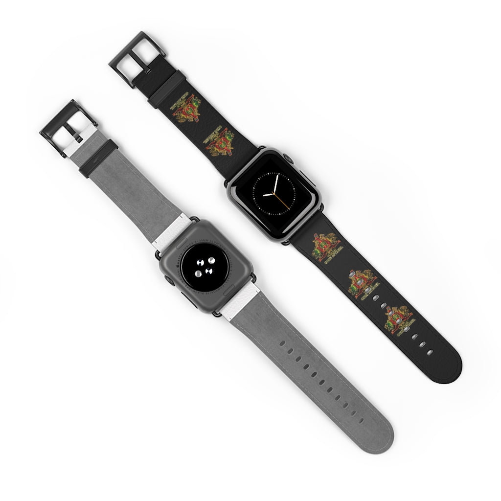 APEP - BYRD OF THE 7SEAS GODS APPAREL - Black - Gods/Goddess Leather Watch Band