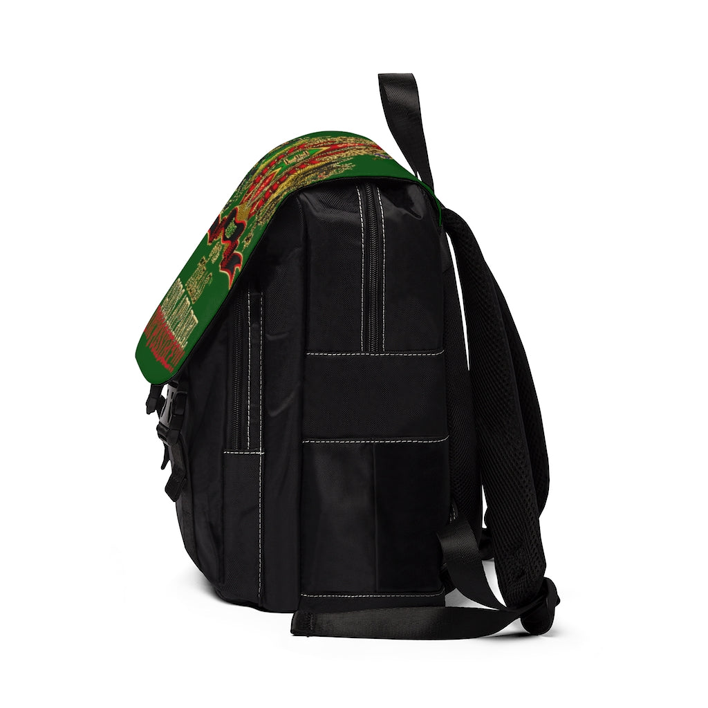 APEP - BYRD OF THE 7SEAS GODS APPAREL - Green - Gods & Goddess Unisex Casual Shoulder Backpack