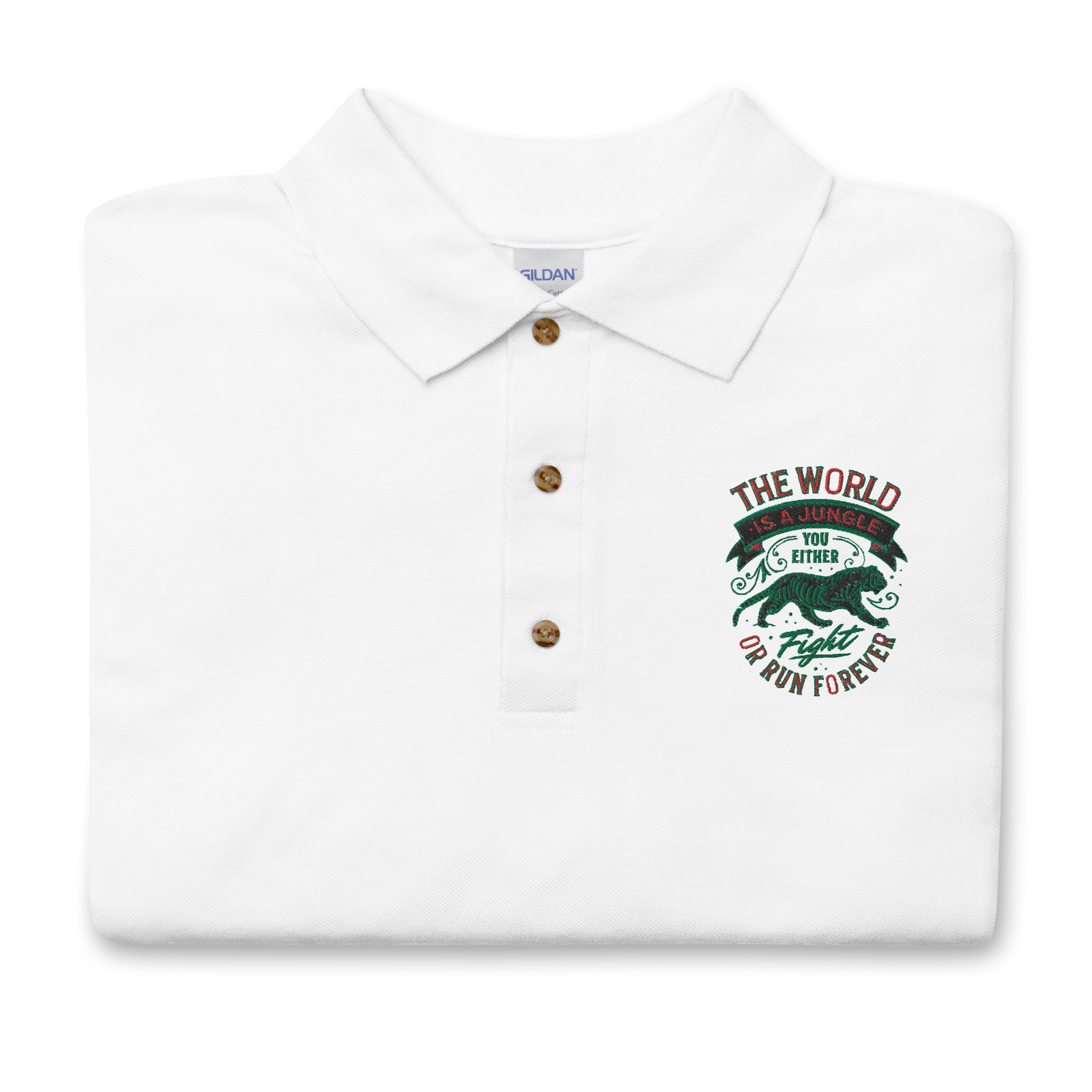 World Is A Jungle - BYRD OF THE 7SEAS GODS APPAREL - Gods/Mens - Embroidery - Polo Shirt